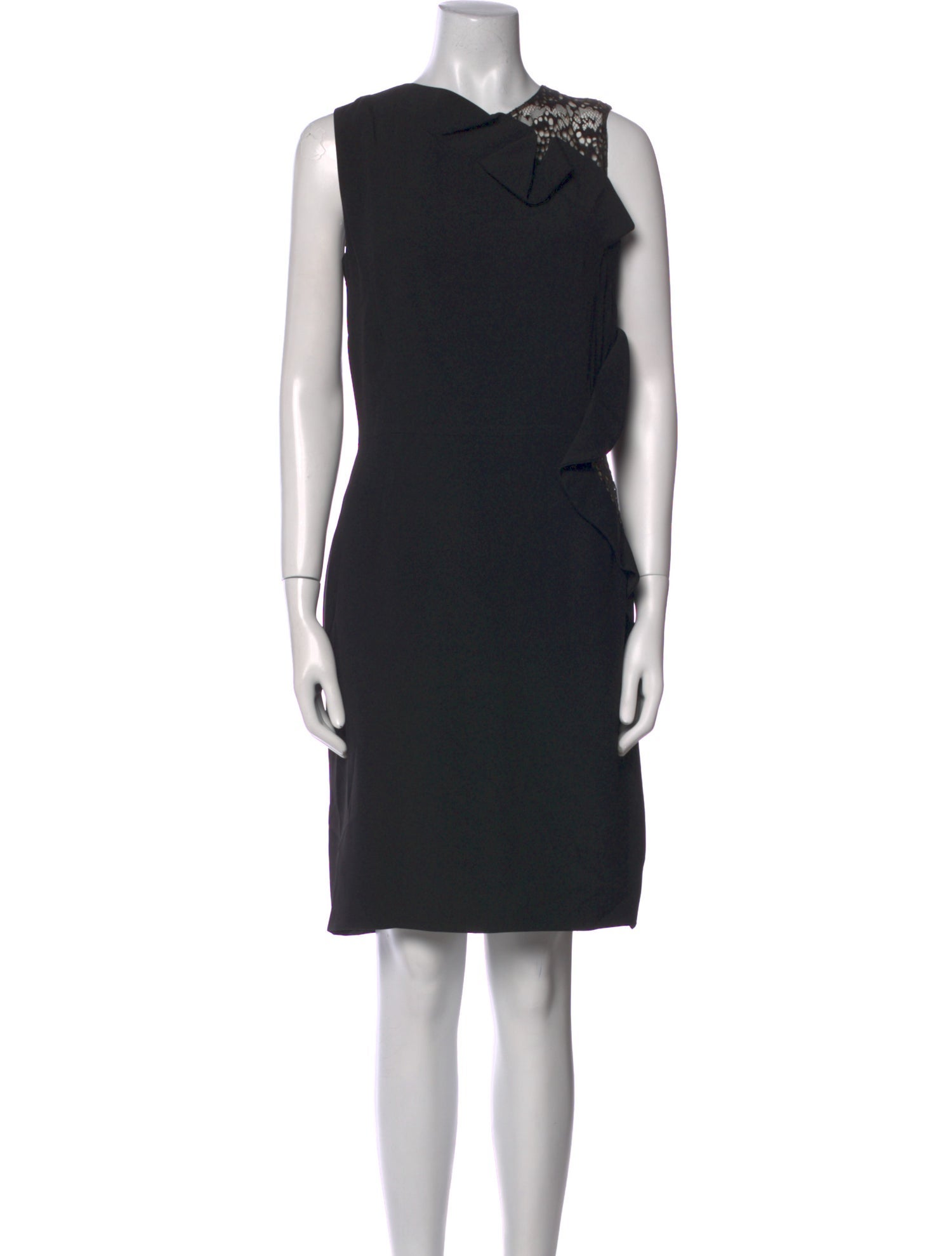 Elie Saab Cowl Neck Knee-Length Dress