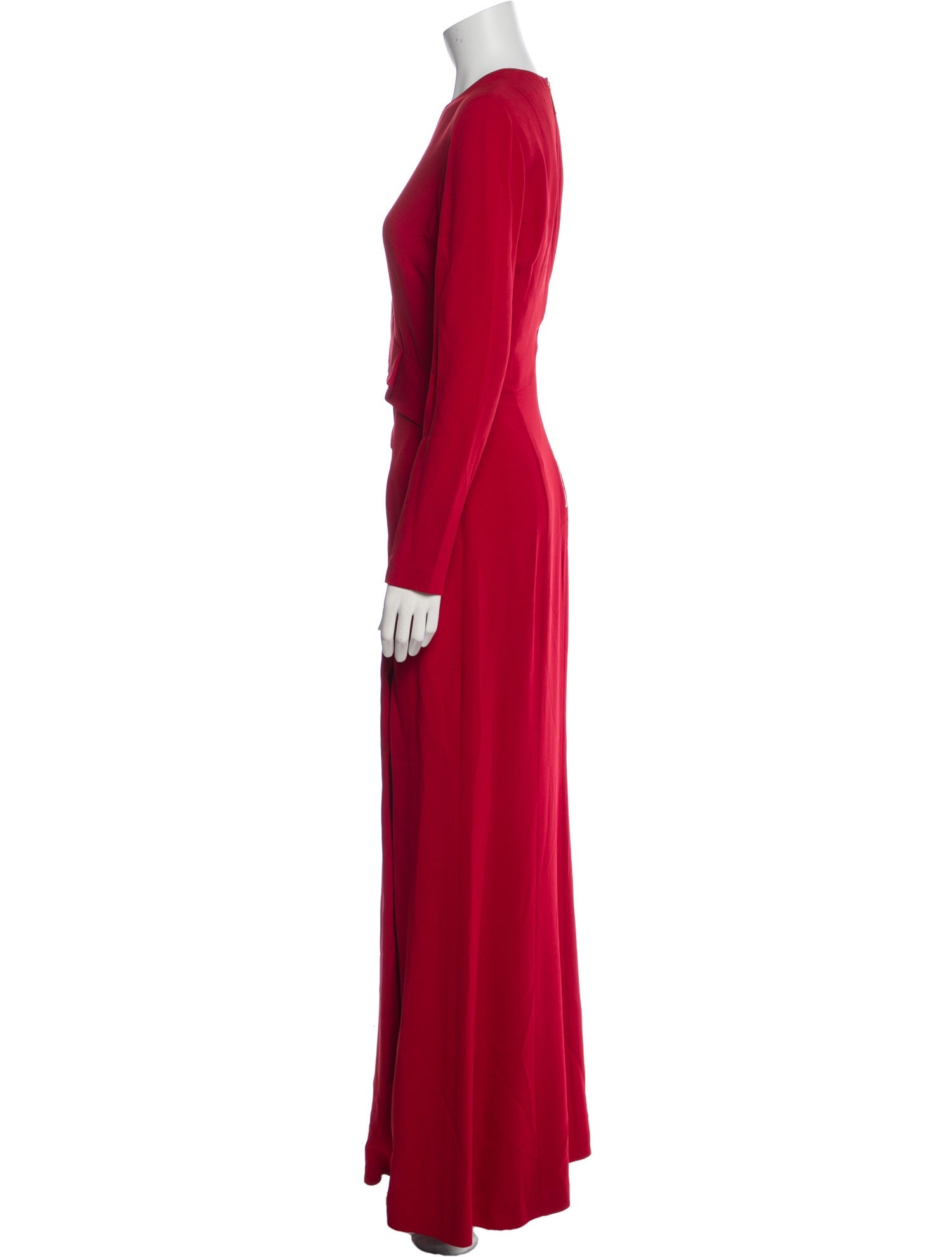 Elie Saab Crew Neck Long Dress