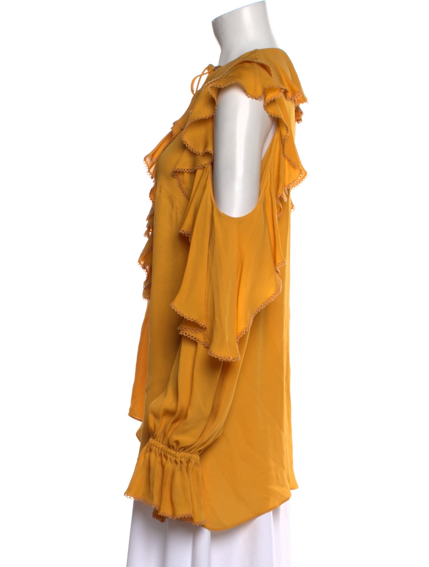 Elie Saab V-Neck Long Sleeve Blouse w/ Tags