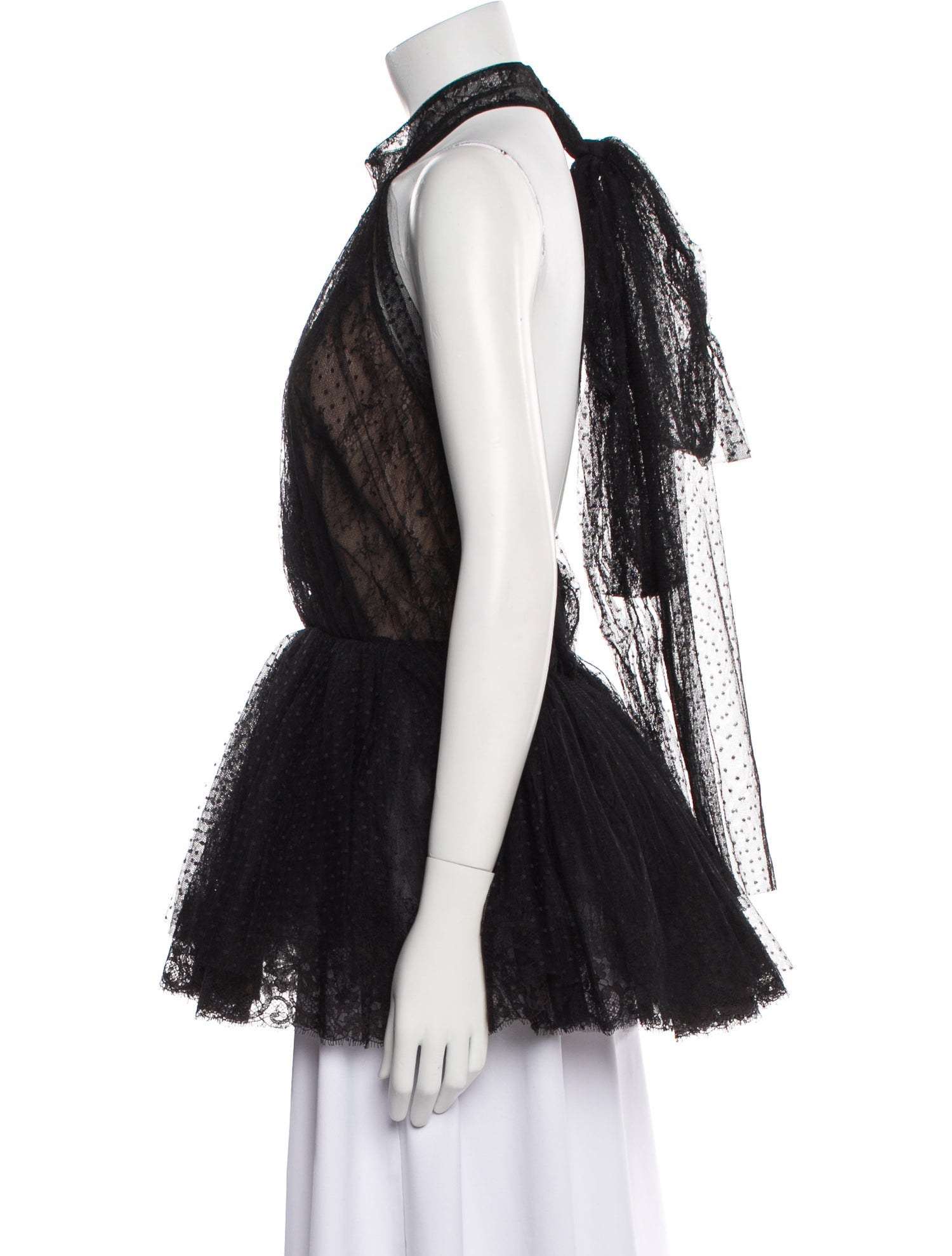 Elie Saab Mesh Halterneck Blouse