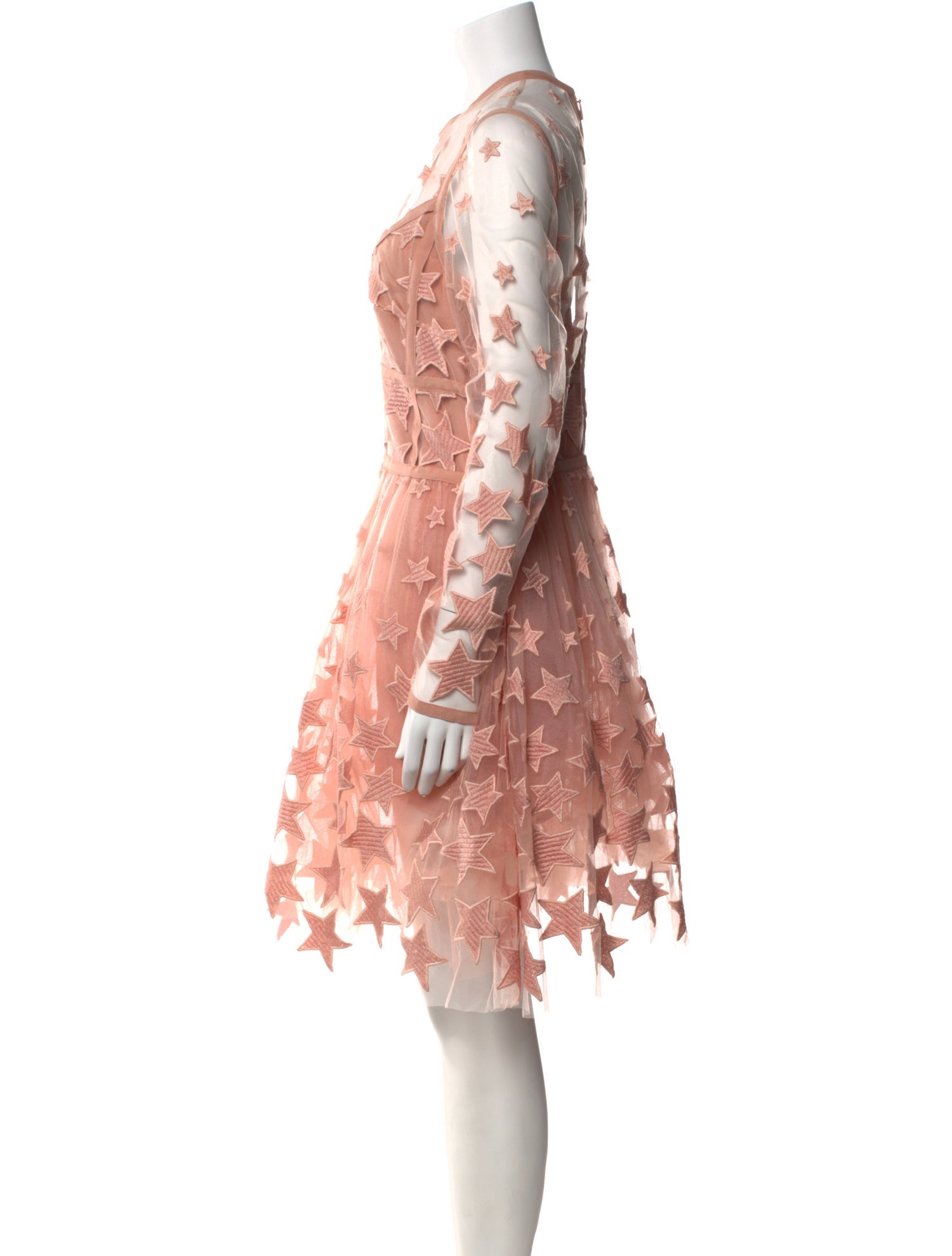 Elie Saab Lace Pattern Knee-Length Dress