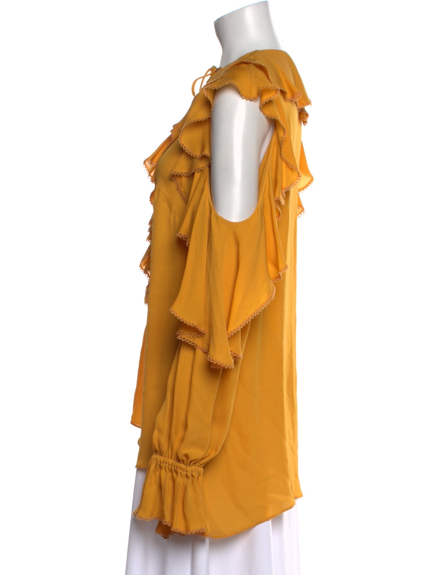 Elie Saab V-Neck Long Sleeve Blouse w/ Tags