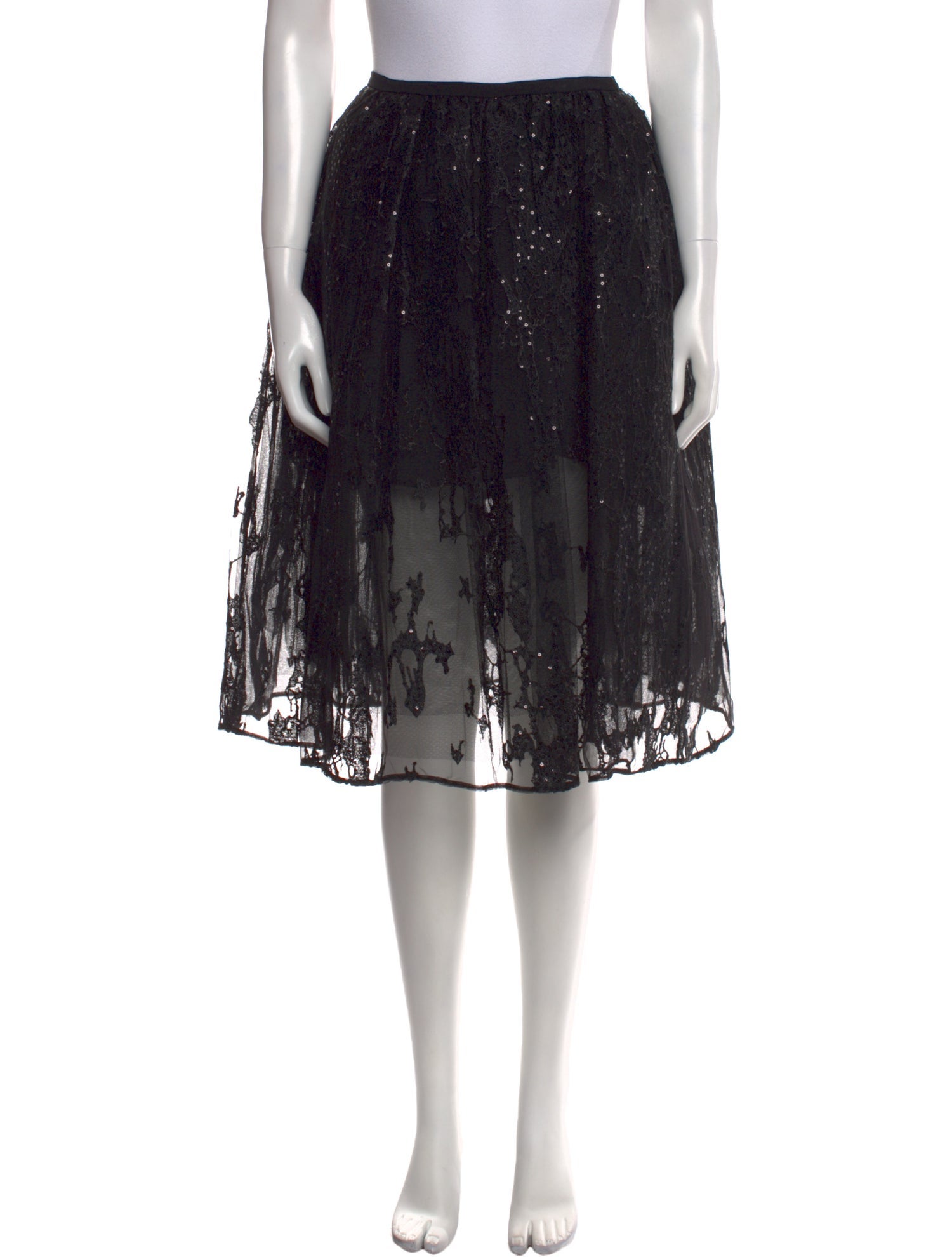 Elie Saab Lace Pattern Knee-Length Skirt w/ Tags