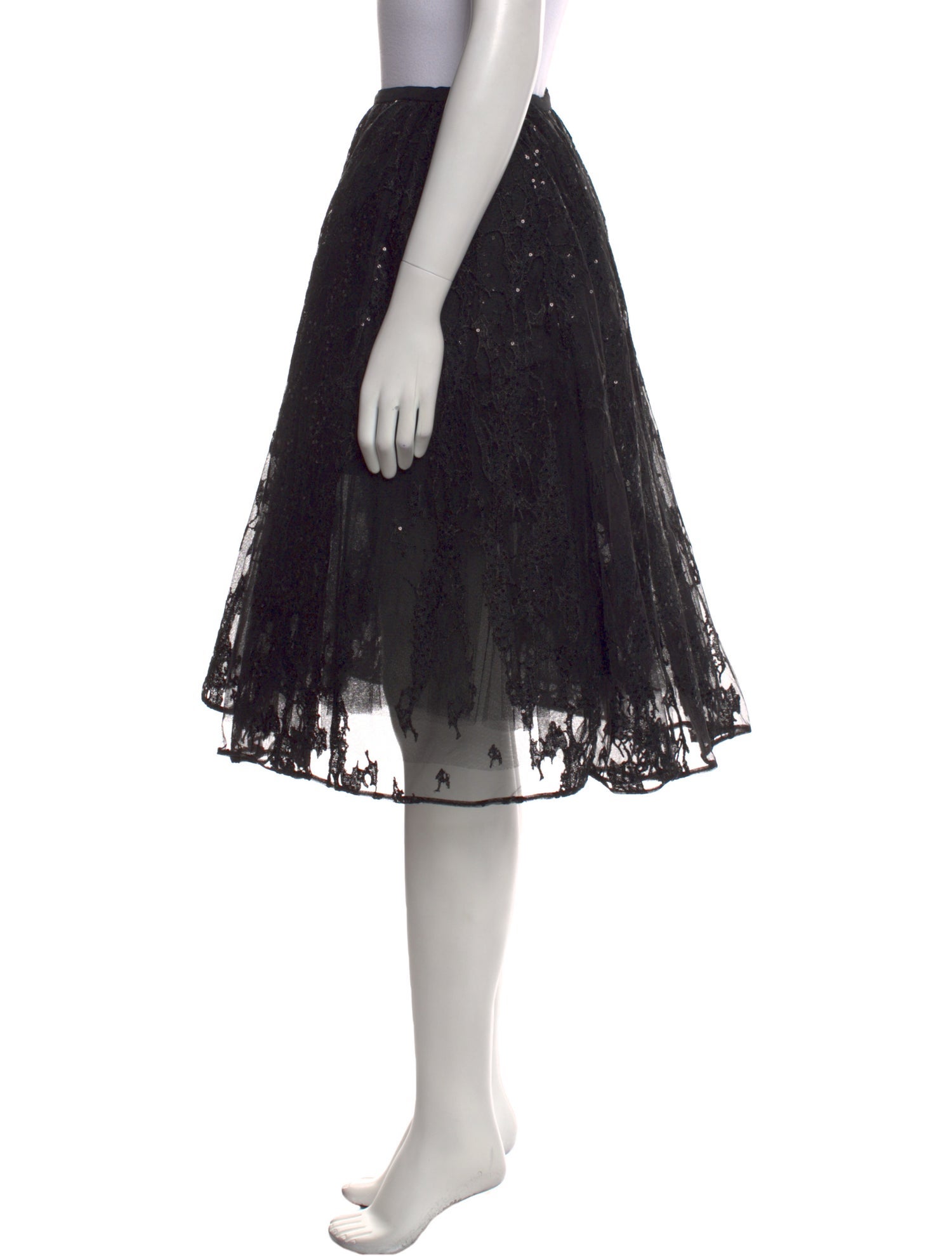 Elie Saab Lace Pattern Knee-Length Skirt w/ Tags