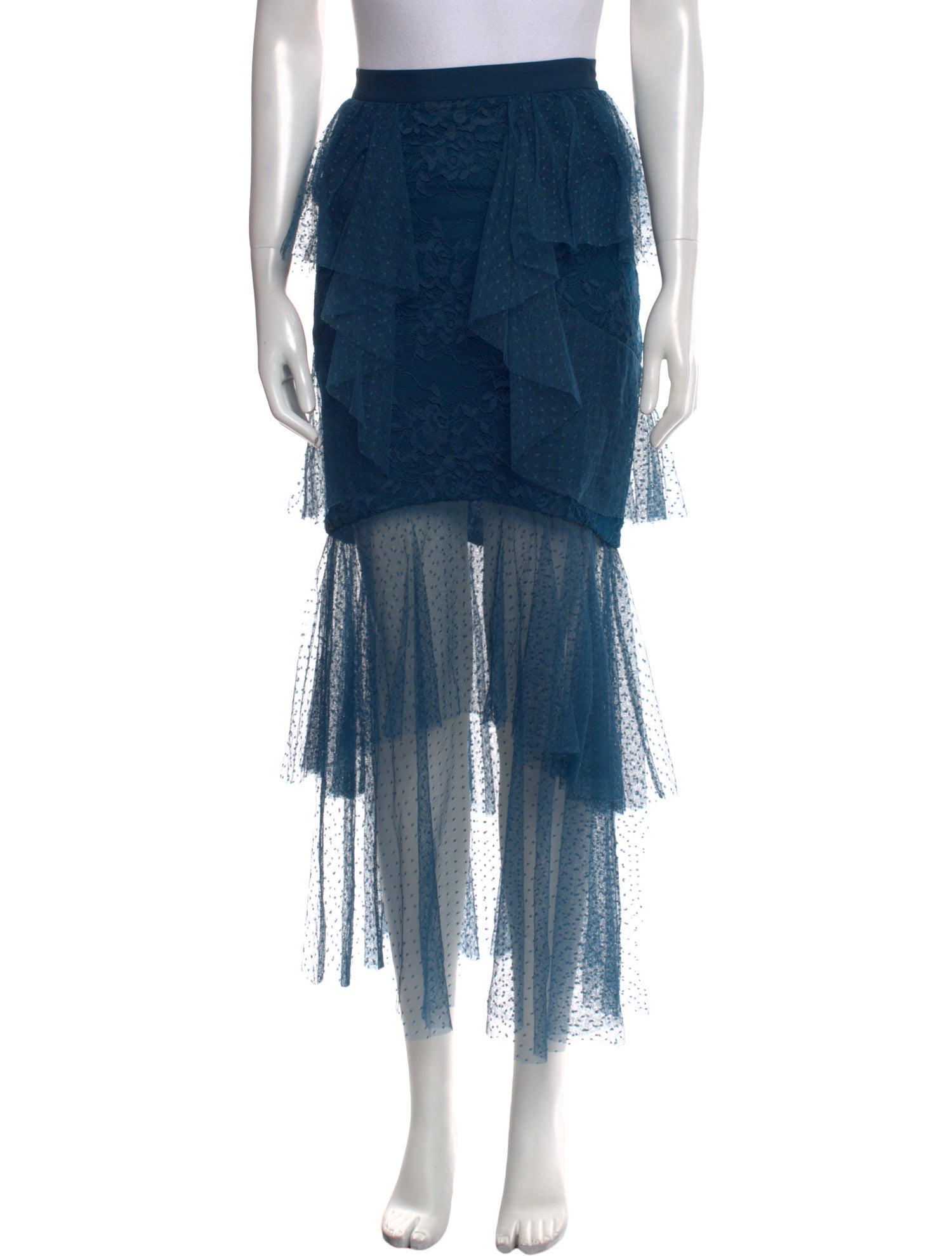 Elie Saab Lace Pattern Midi Length Skirt w/ Tags