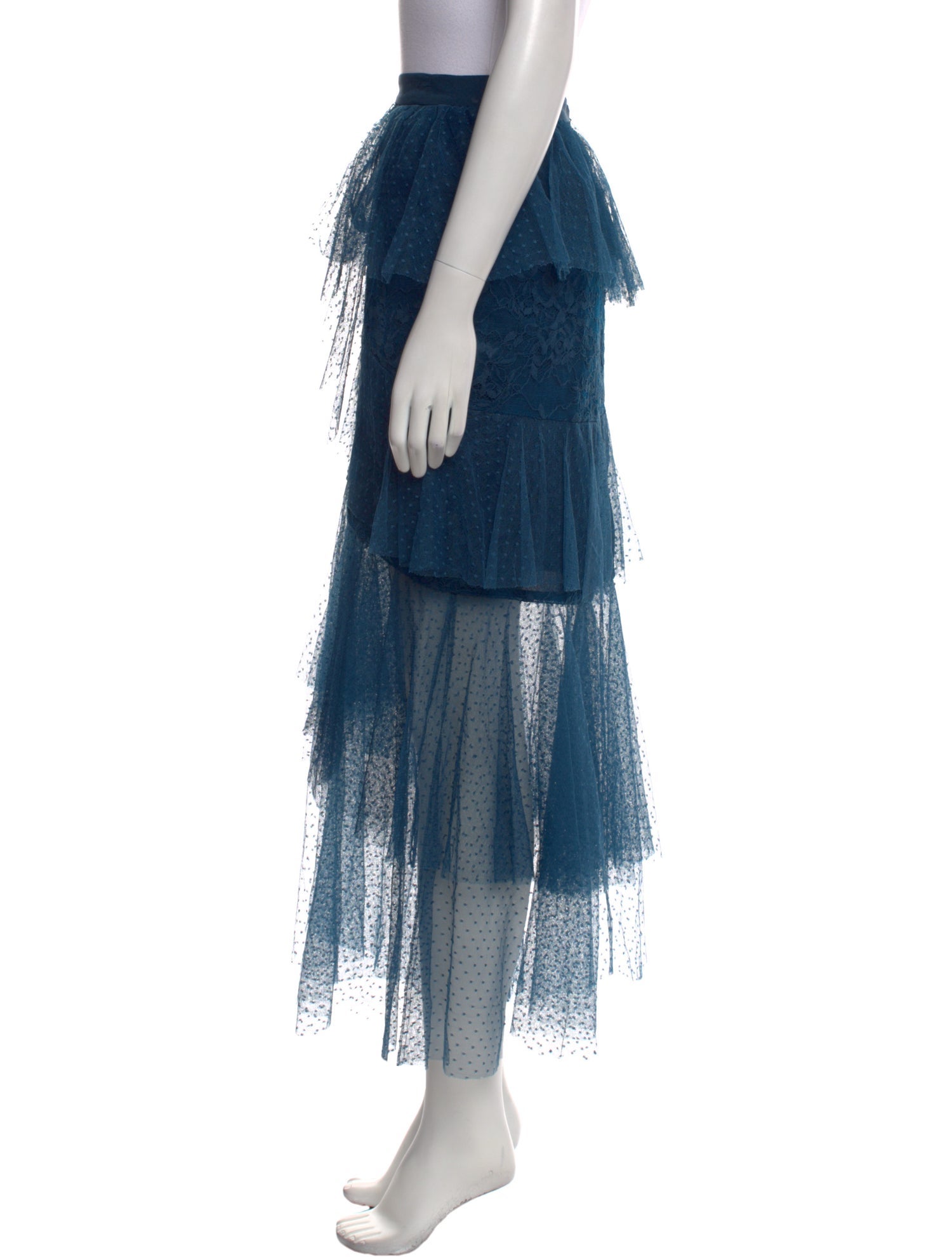 Elie Saab Lace Pattern Midi Length Skirt w/ Tags