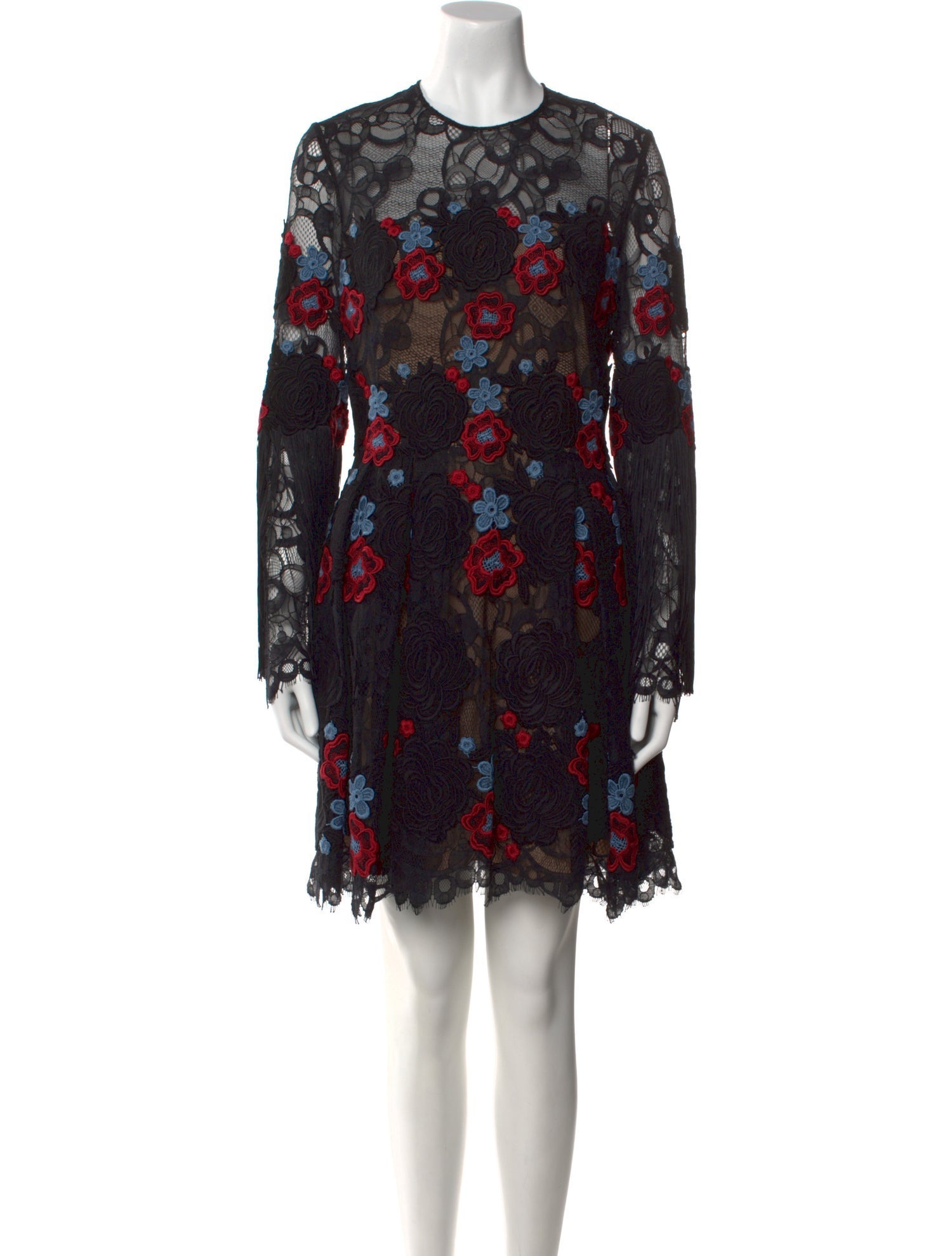 Elie Saab Lace Pattern Mini Dress