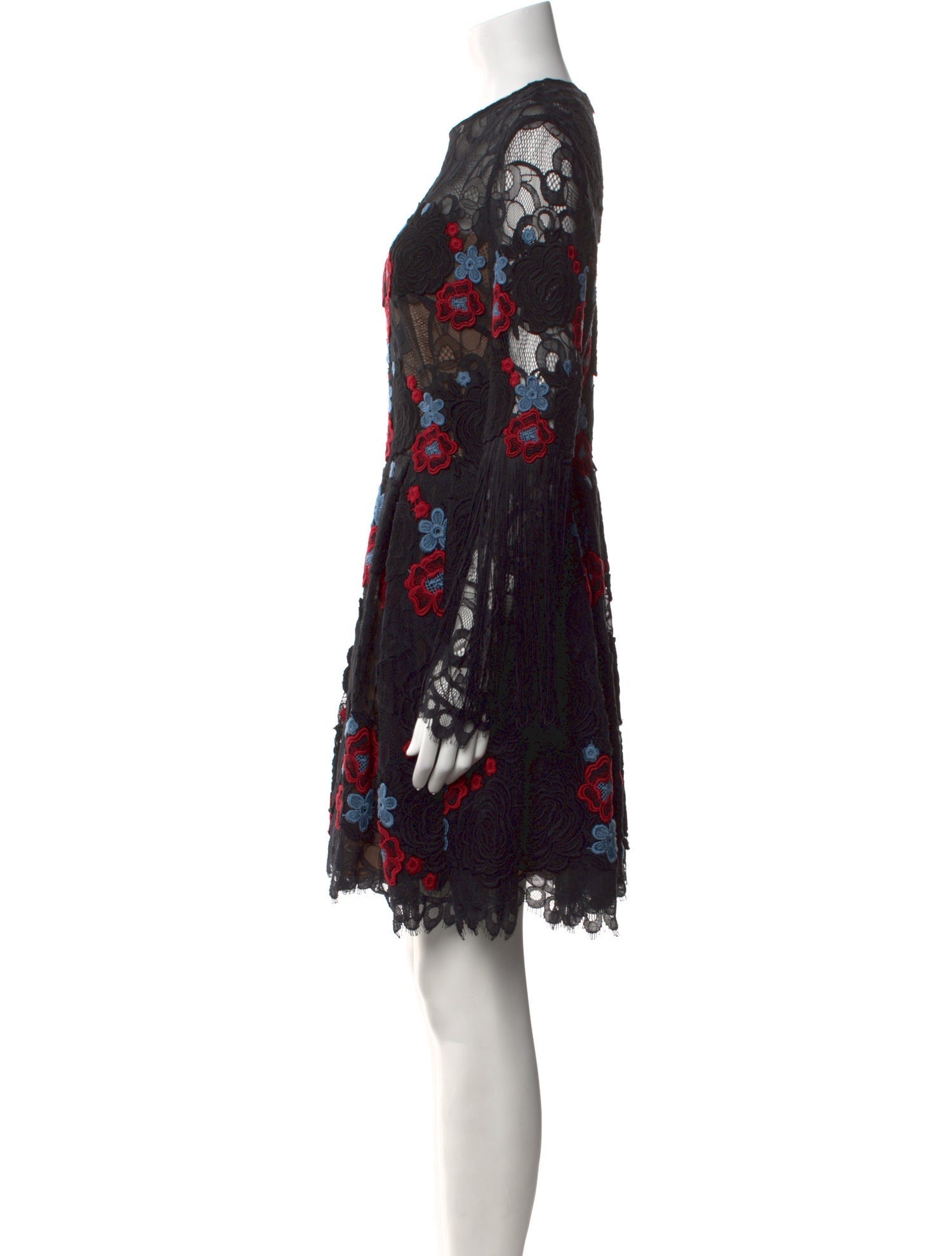 Elie Saab Lace Pattern Mini Dress