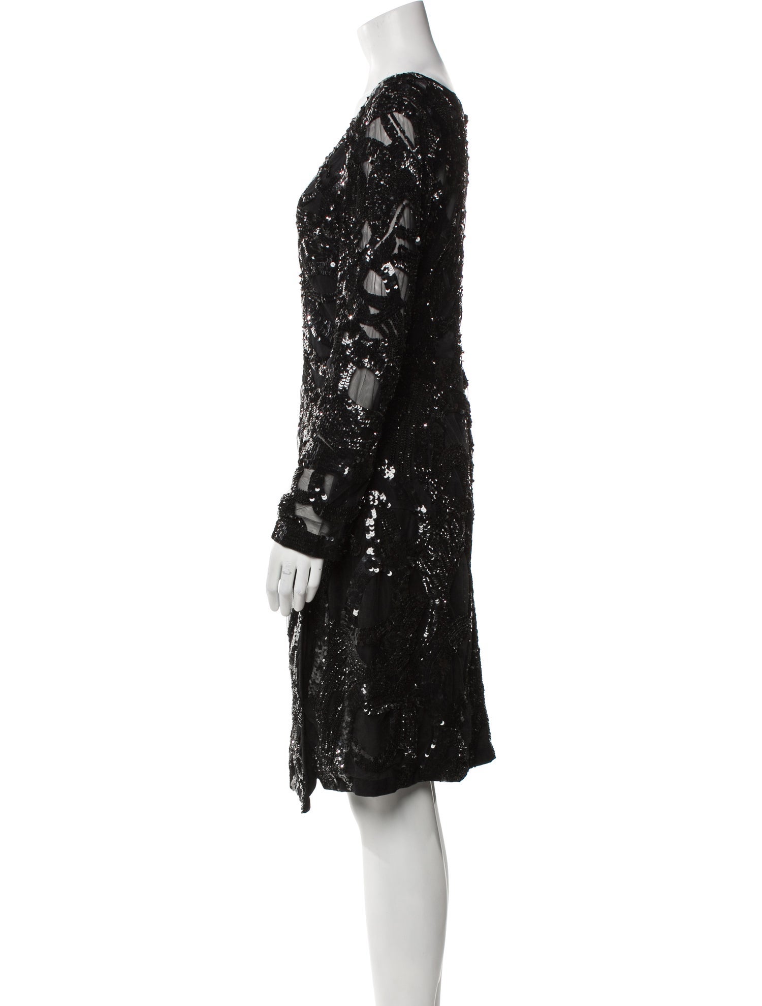 Elie Saab Mesh Knee-Length Dress