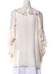 Elie Saab Silk V-Neck Blouse
