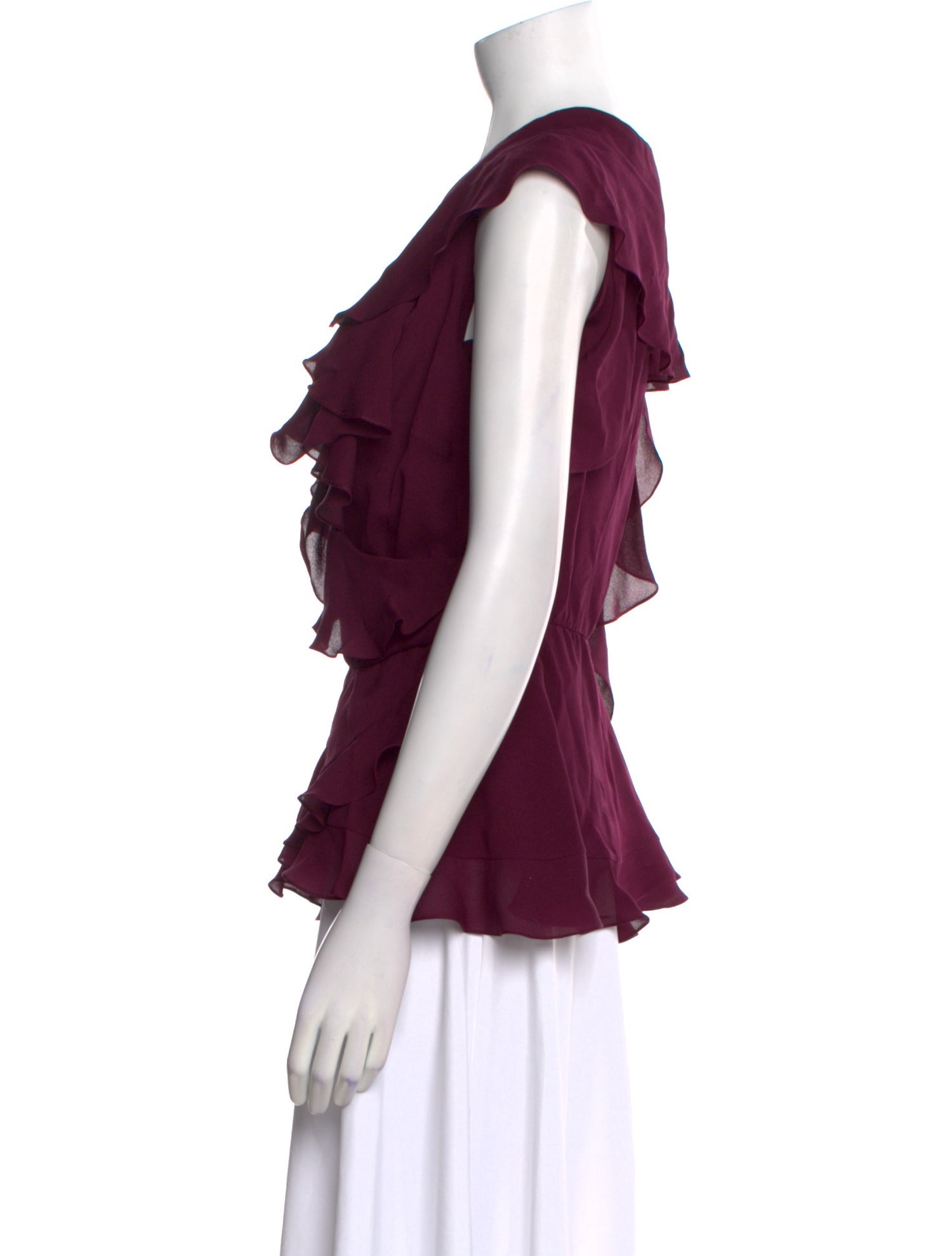 Elie Saab Silk V-Neck Blouse