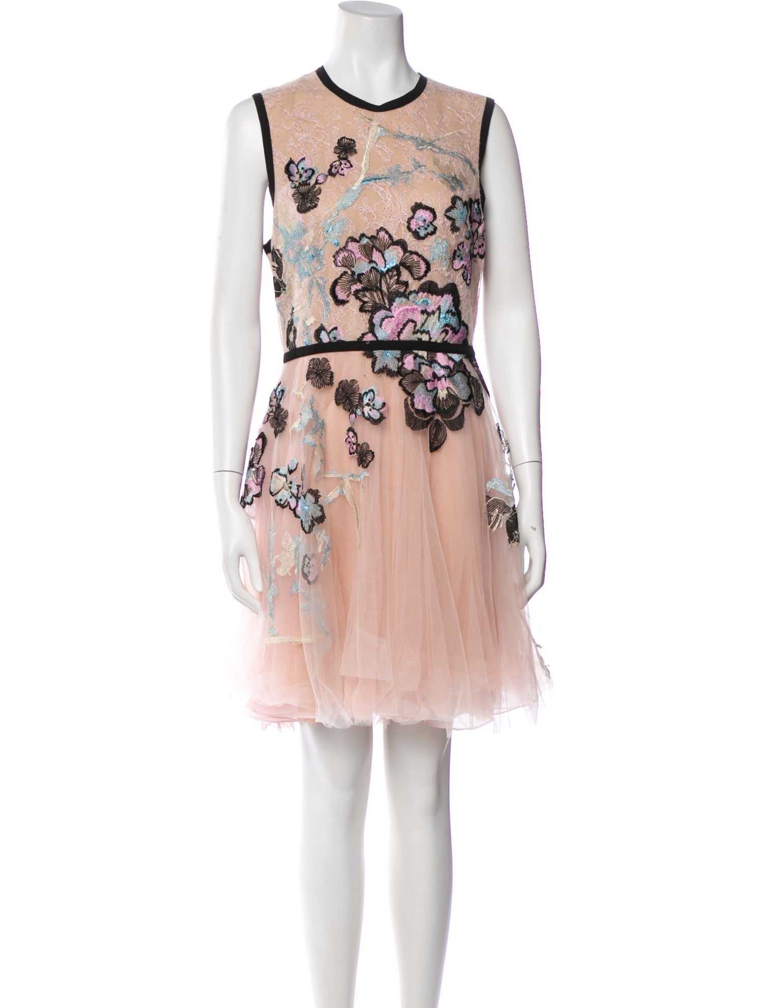 Elie Saab Lace Pattern Mini Dress