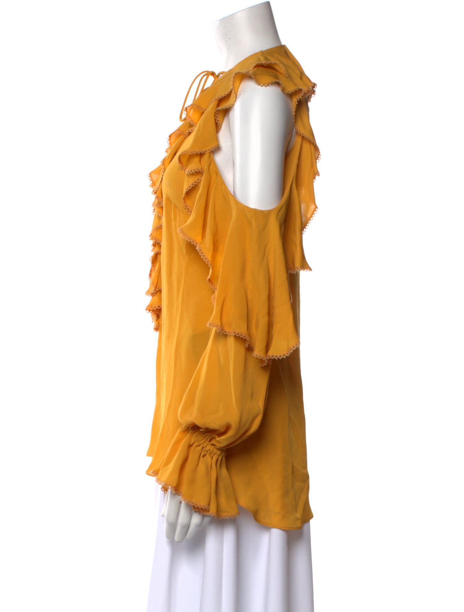 Elie Saab Silk V-Neck Blouse