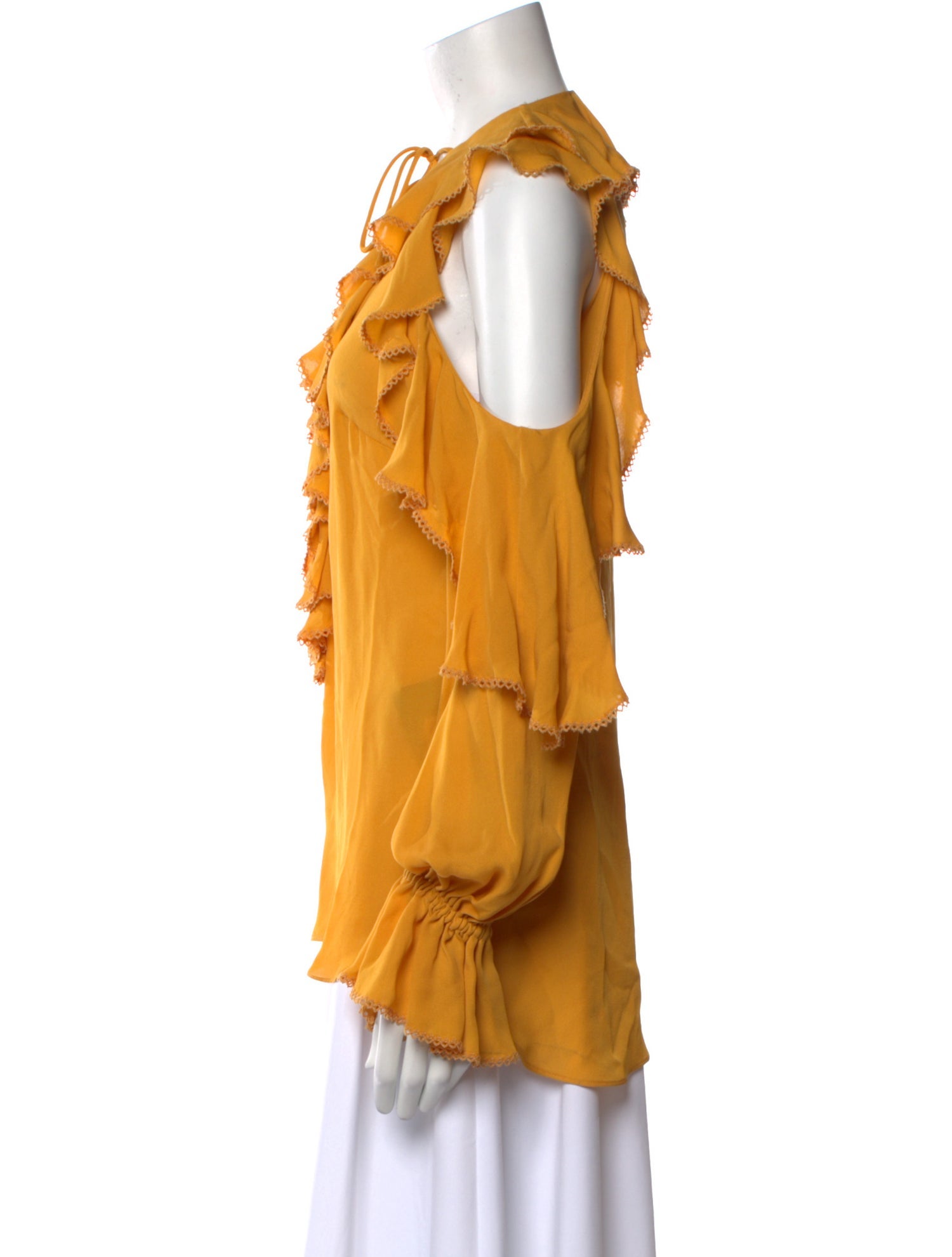 Elie Saab Silk V-Neck Blouse