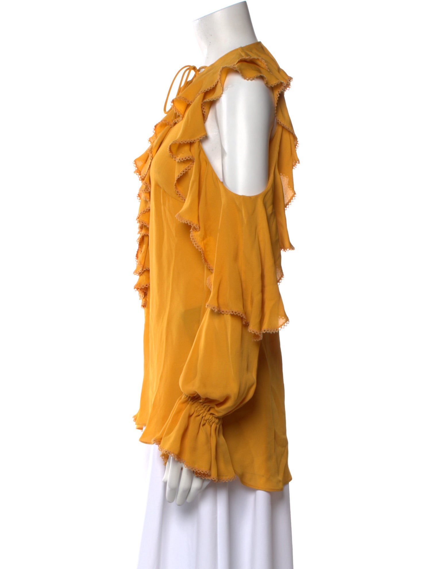 Elie Saab Silk V-Neck Blouse