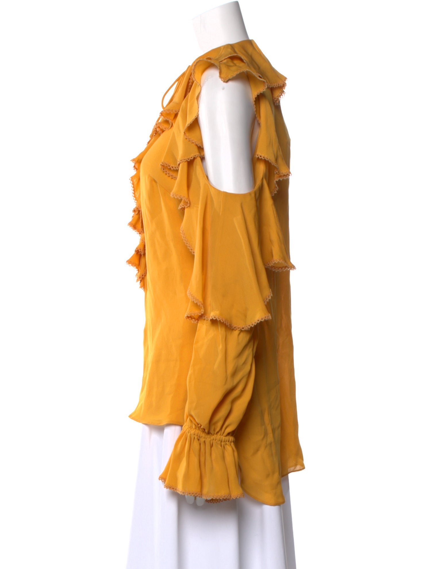 Elie Saab Silk V-Neck Blouse