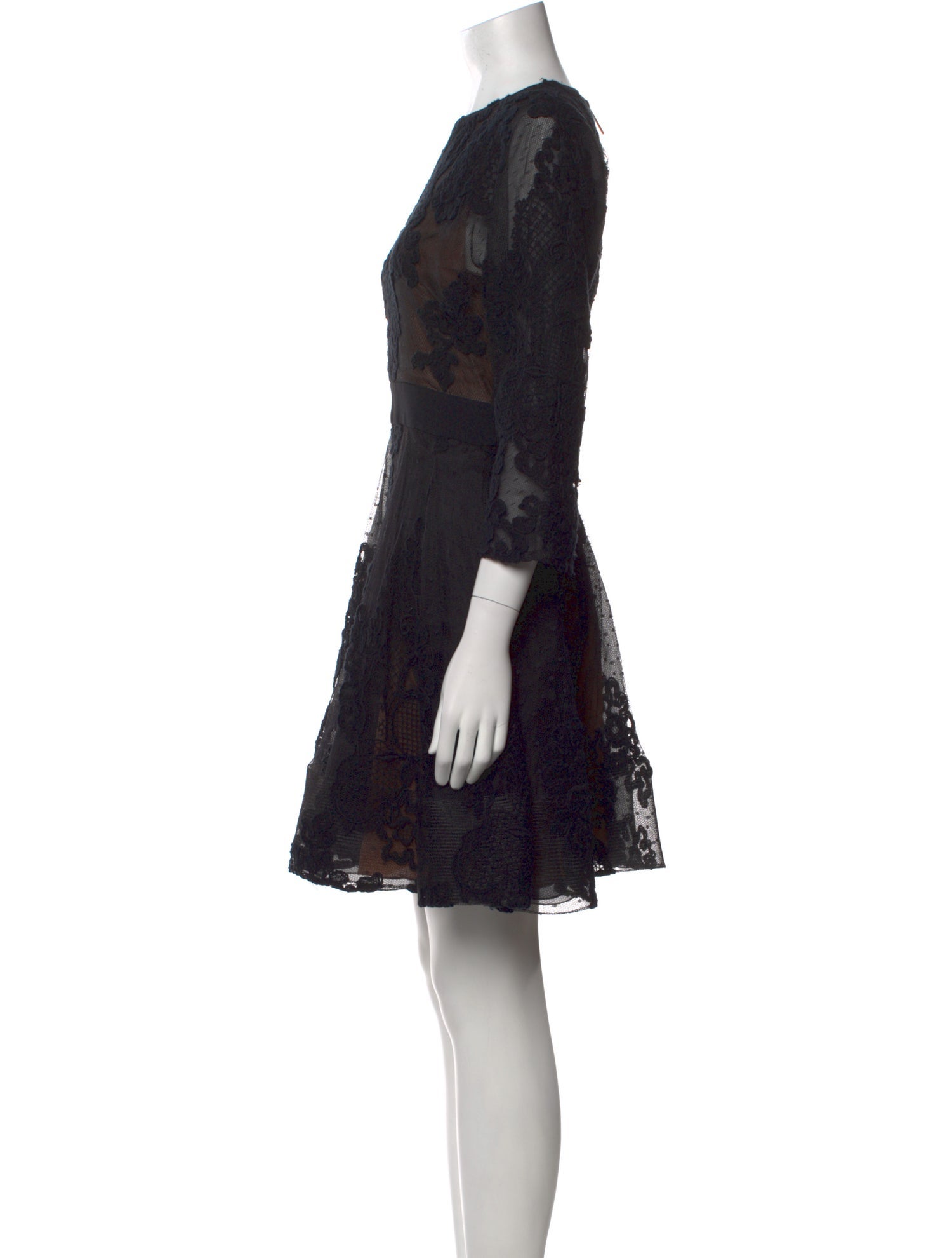 Elie Saab Lace Pattern Mini Dress