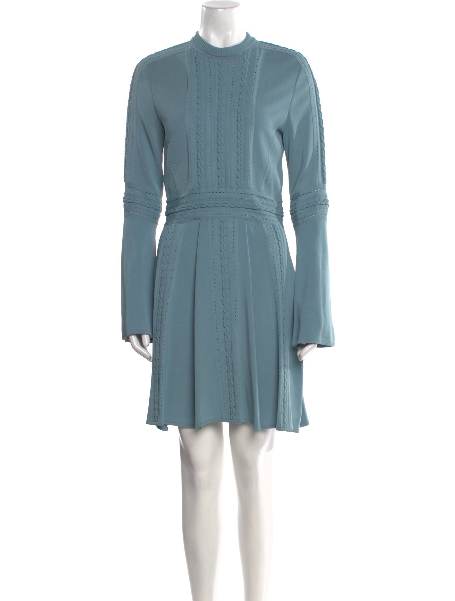 Elie Saab Crew Neck Mini Dress