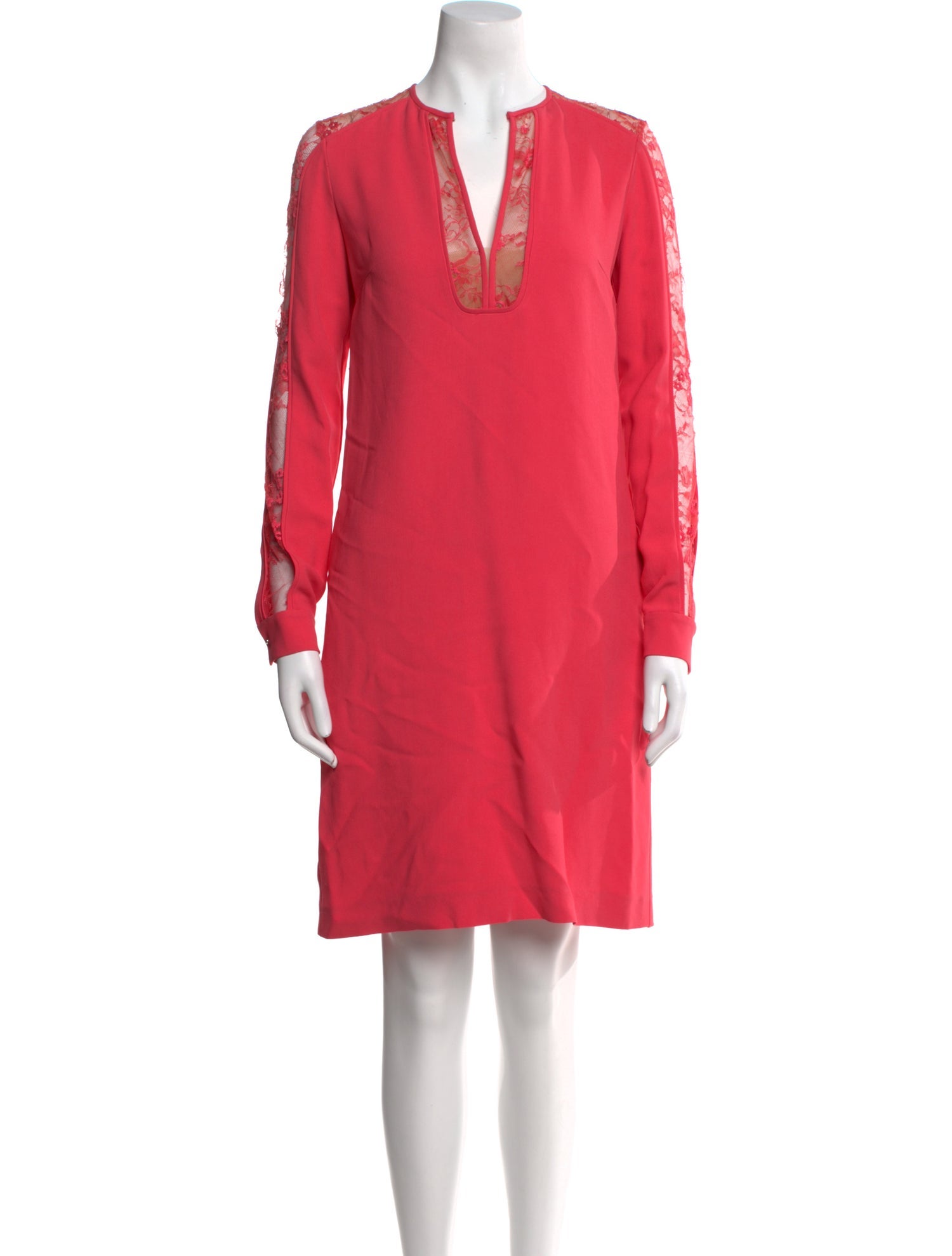 Elie Saab V-Neck Knee-Length Dress