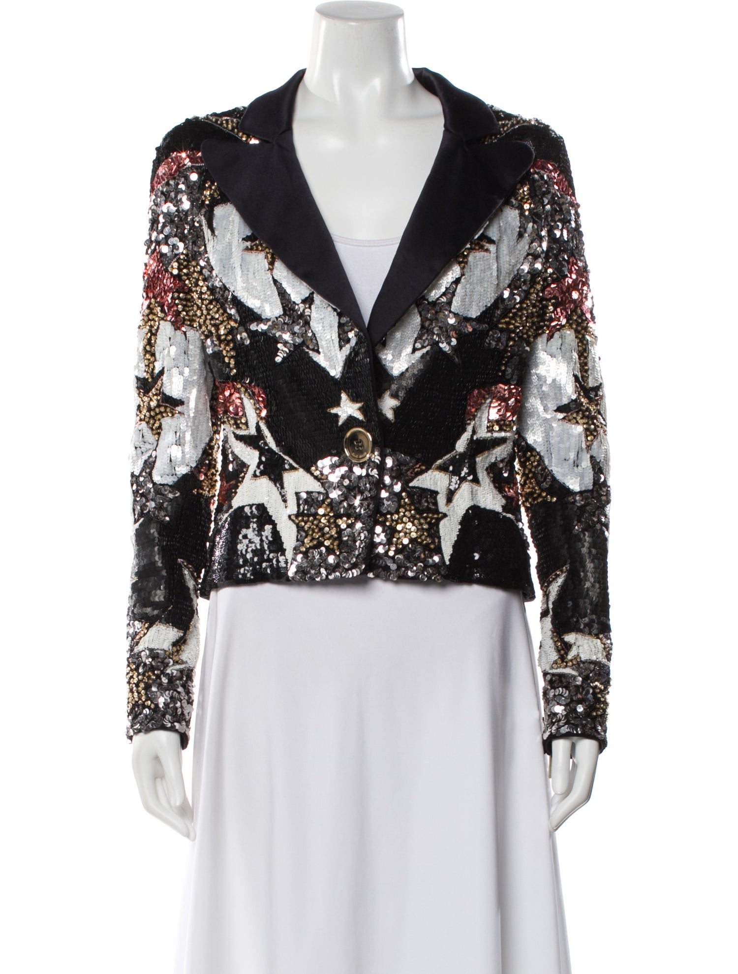 Elie Saab Sequin Patterned Evening Jacket