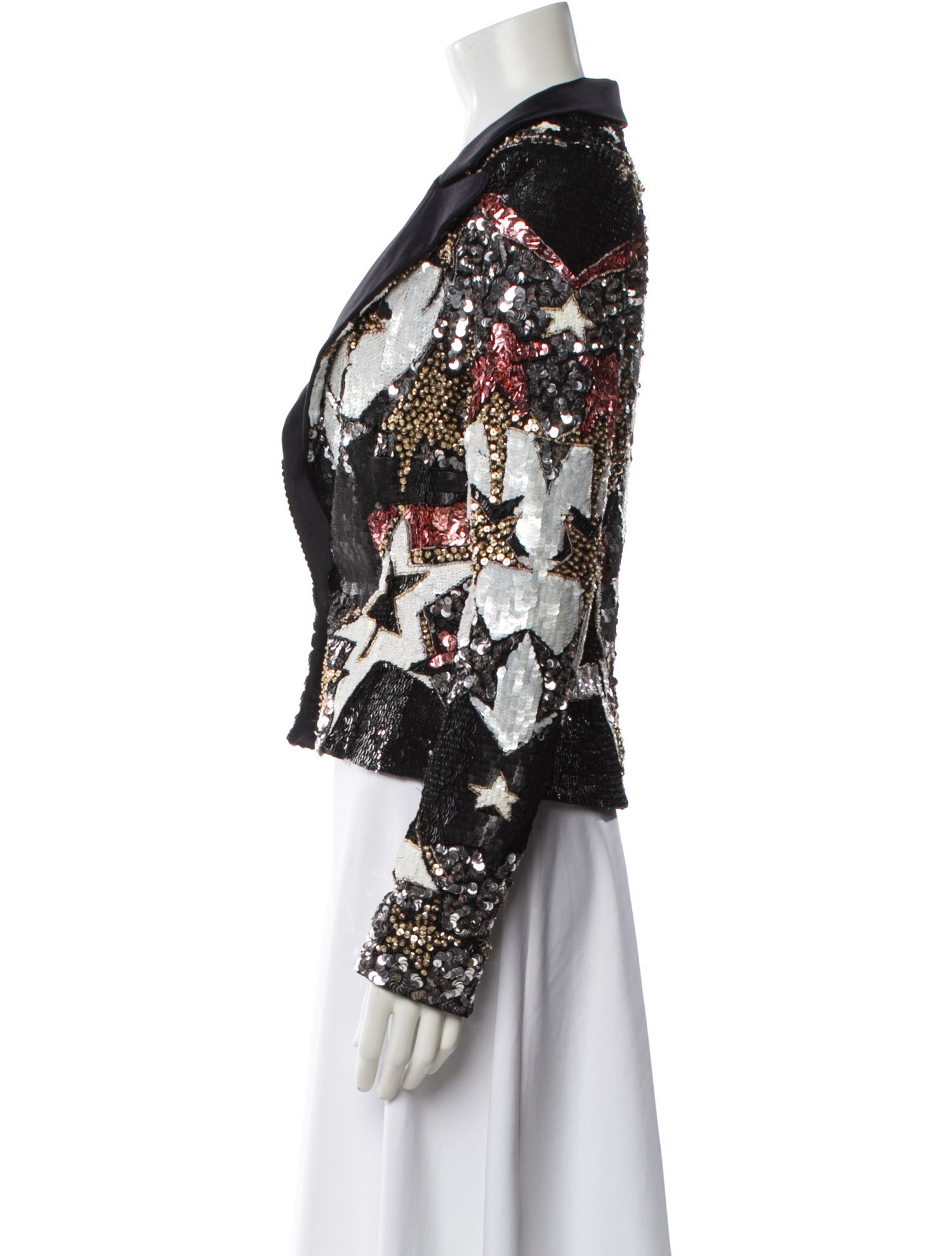 Elie Saab Sequin Patterned Evening Jacket