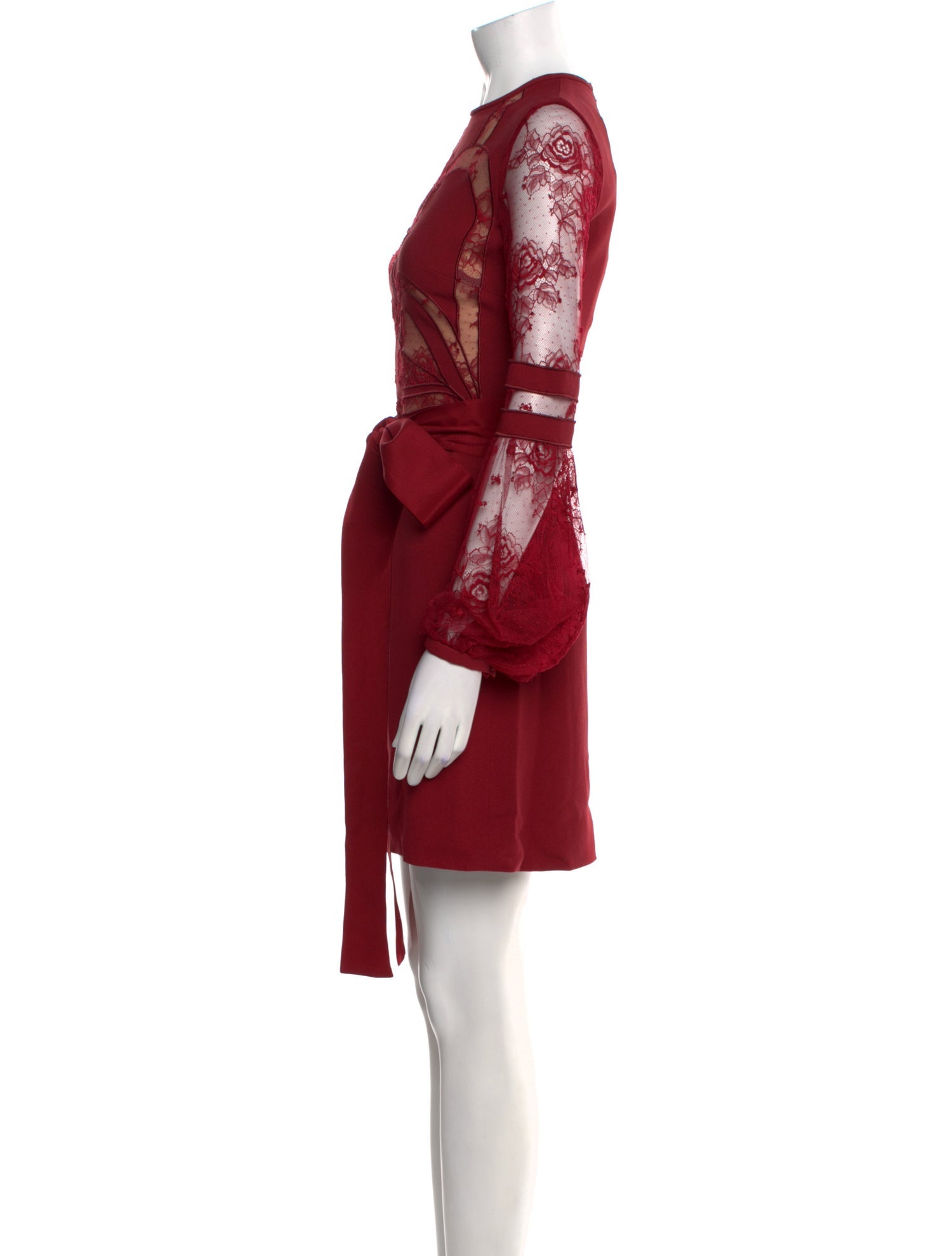 Elie Saab Crew Neck Mini Dress