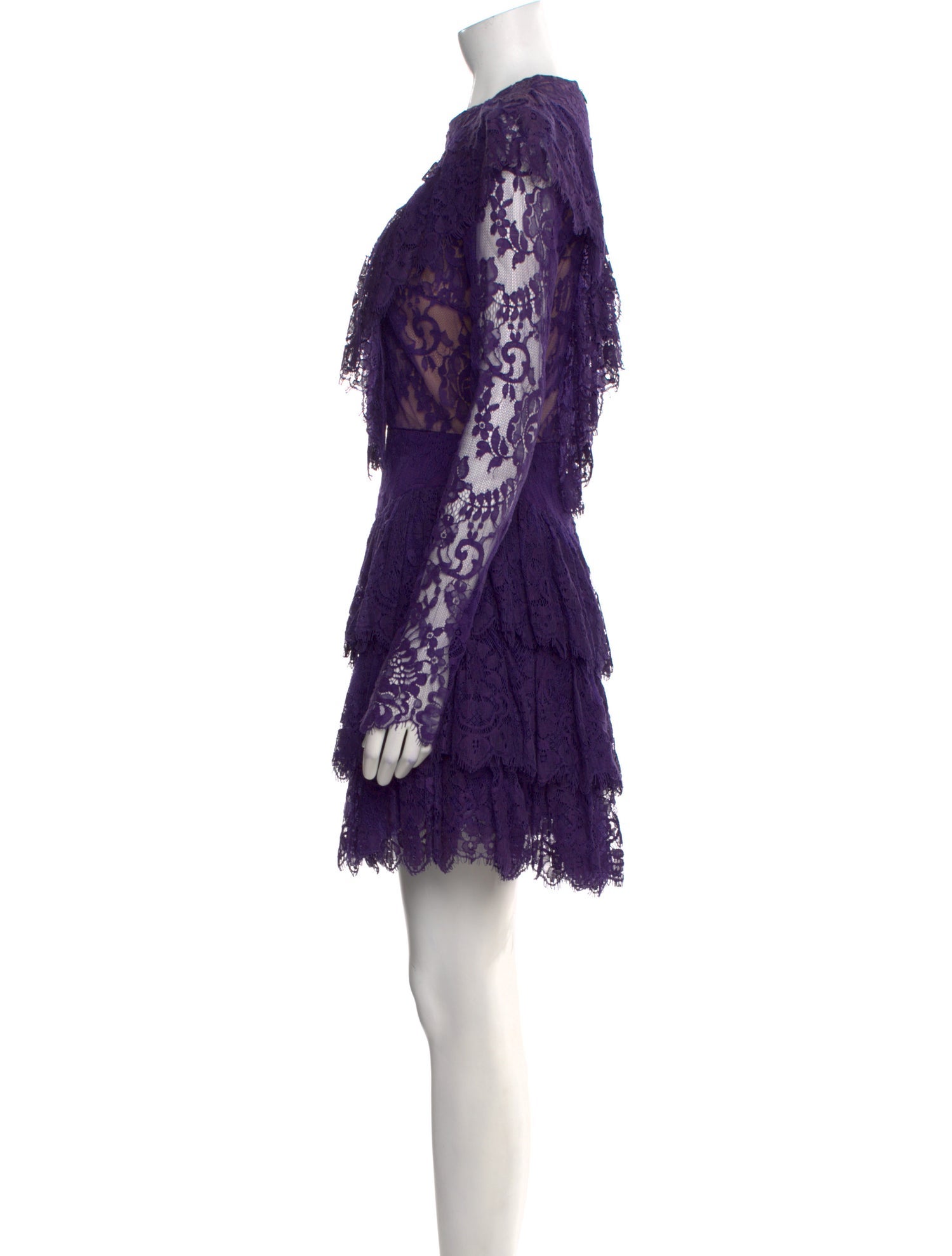 Elie Saab Lace Pattern Mini Dress