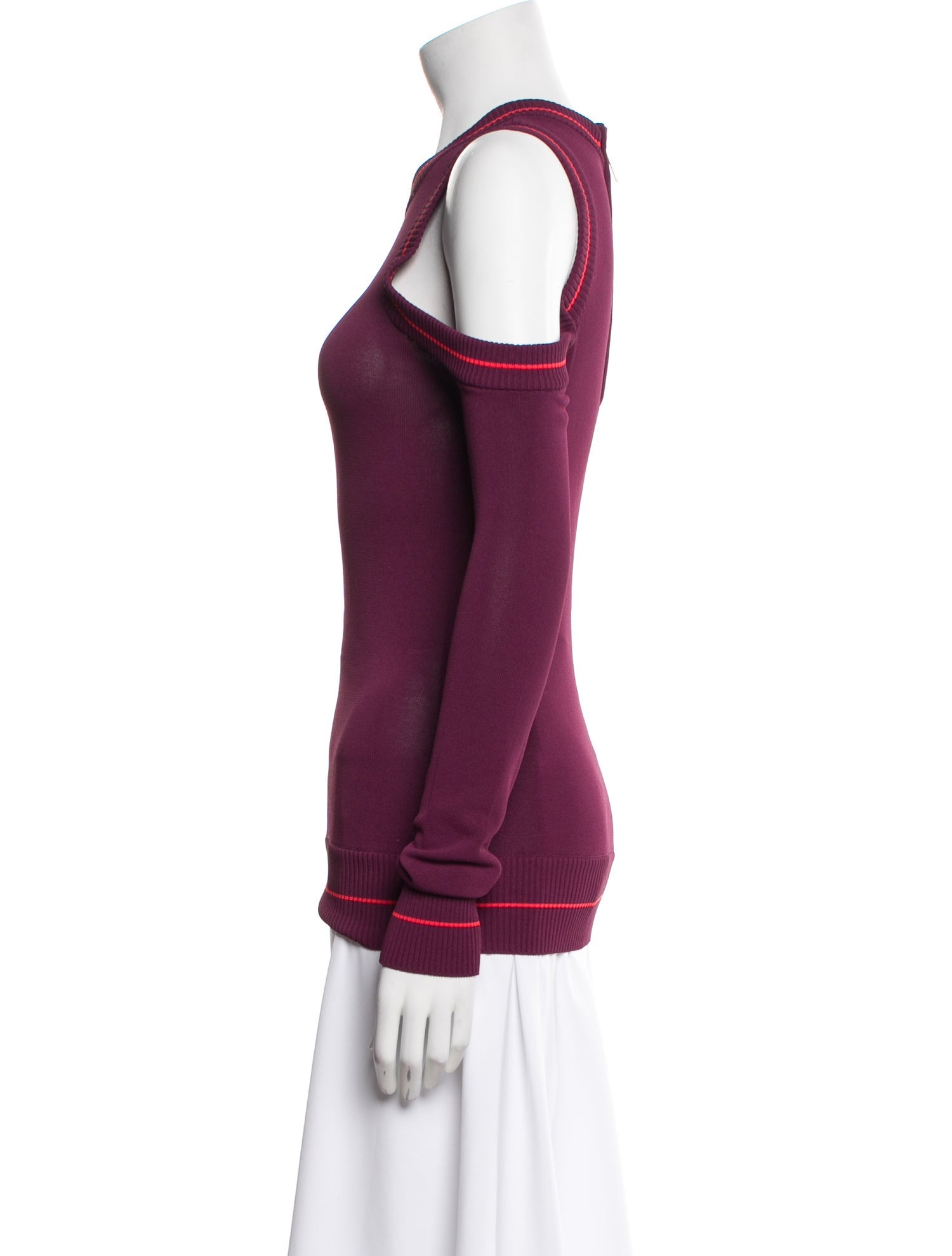 Elie Saab Mock Neck Long Sleeve Sweatshirt