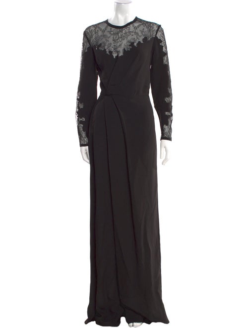Elie Saab Lace Pattern Crew Neck Jumpsuit