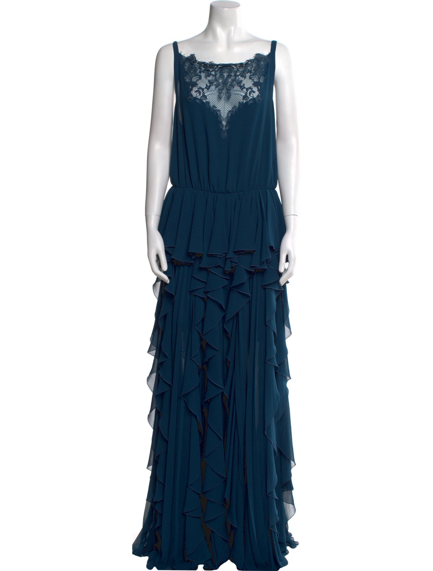 Elie Saab Square Neckline Long Dress