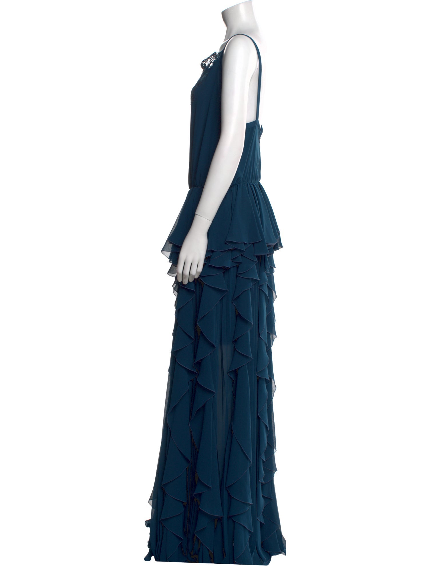 Elie Saab Square Neckline Long Dress