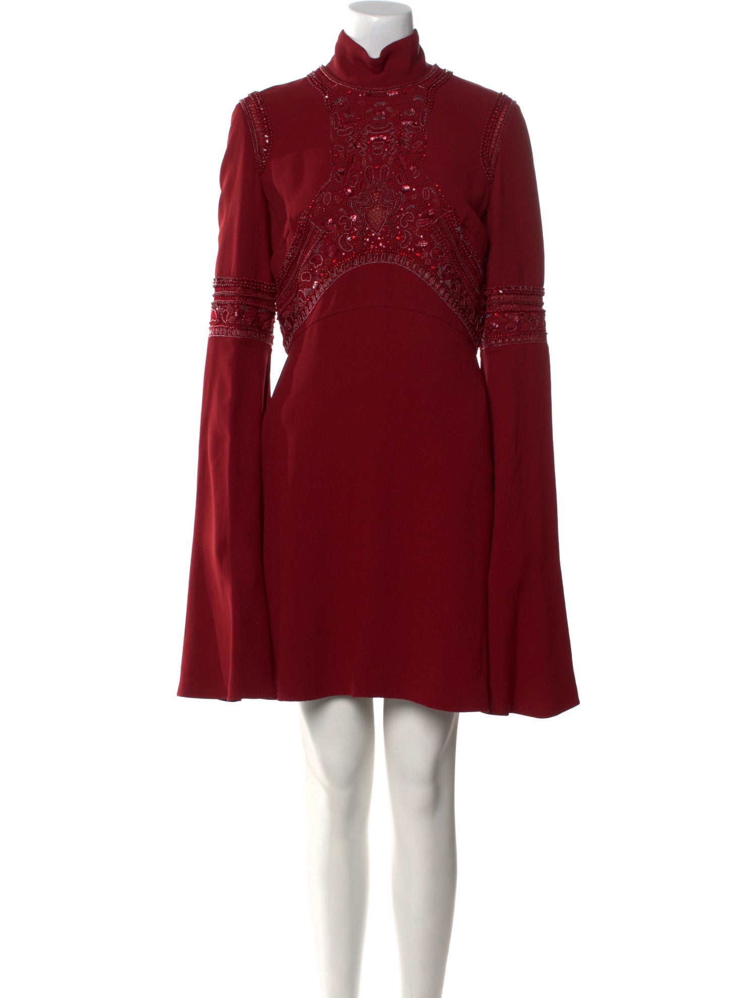 Elie Saab Turtleneck Mini Dress