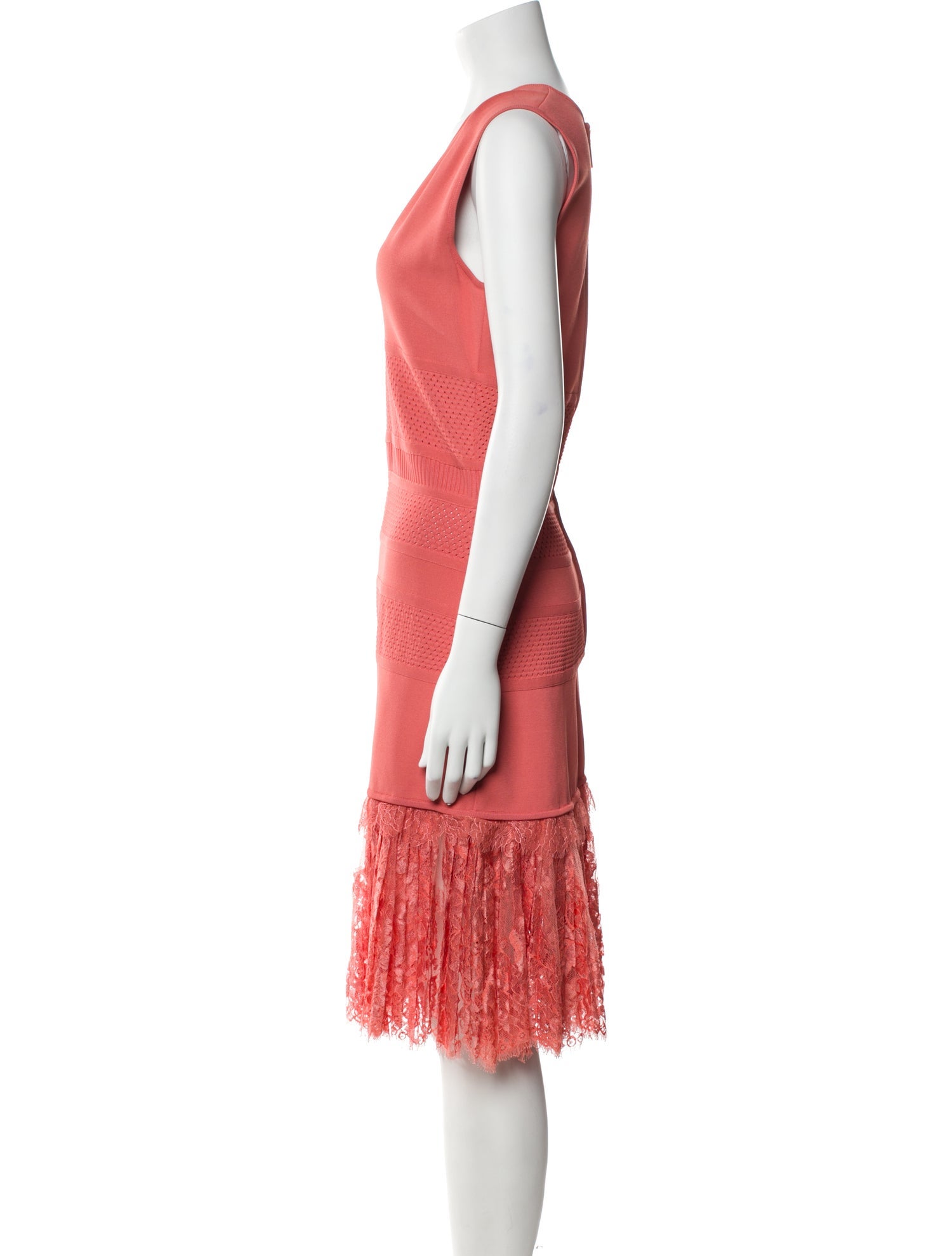 Elie Saab V-Neck Knee-Length Dress