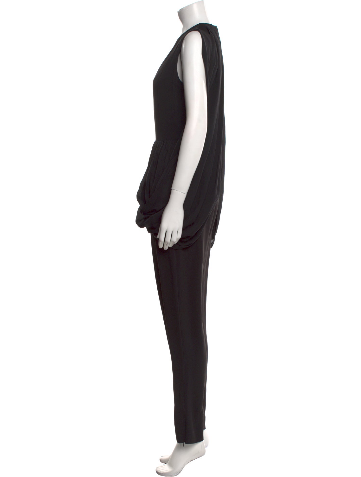 Elie Saab Silk V-Neck Jumpsuit