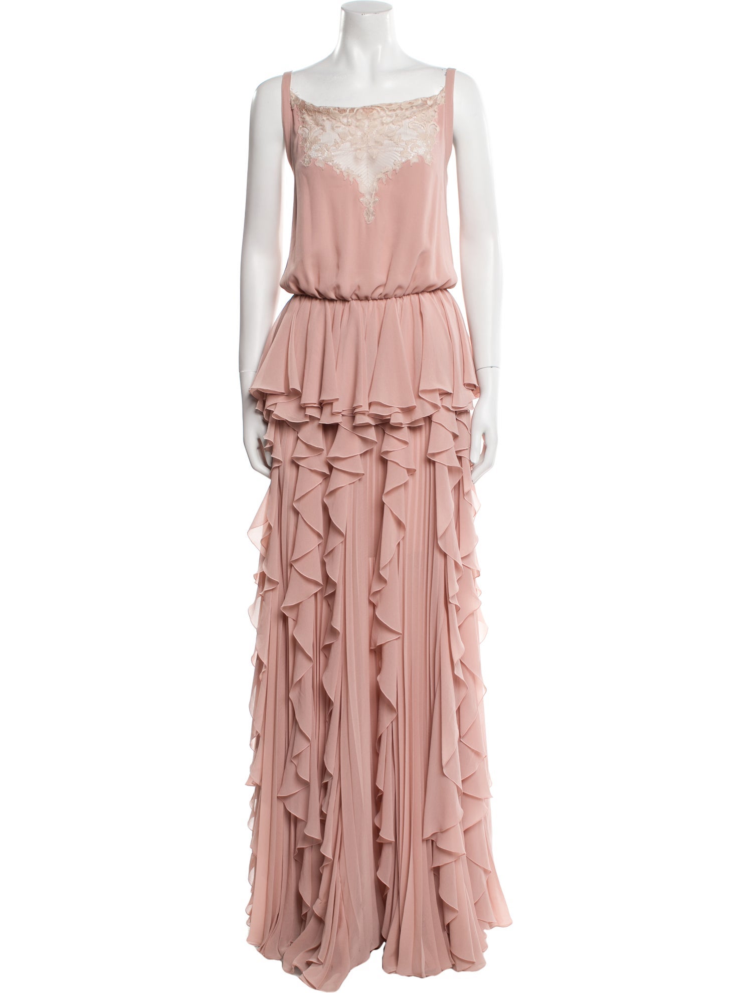 Elie Saab Square Neckline Long Dress