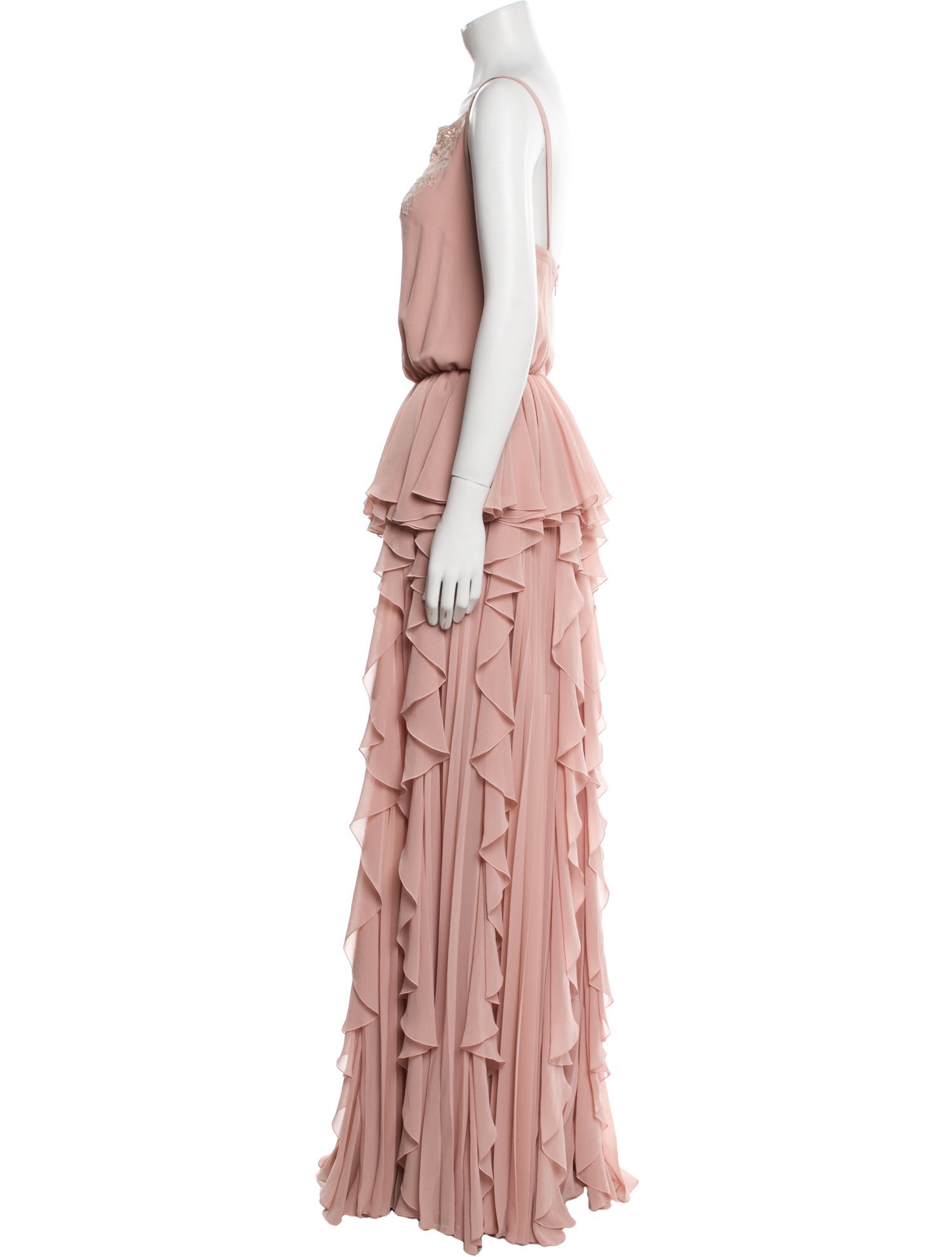 Elie Saab Square Neckline Long Dress