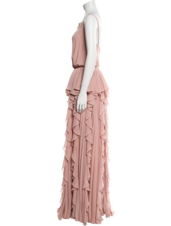 Elie Saab Square Neckline Long Dress
