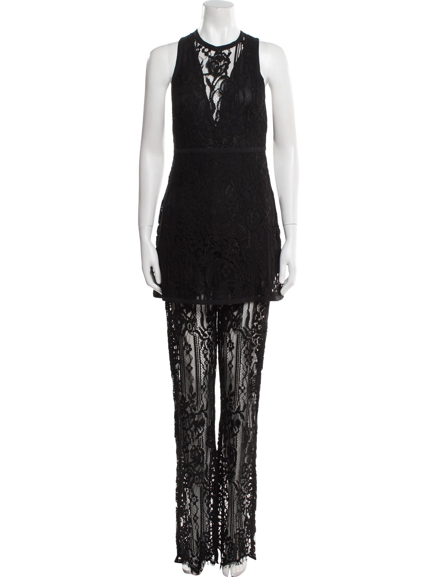 Elie Saab Crew Neck Jumpsuit