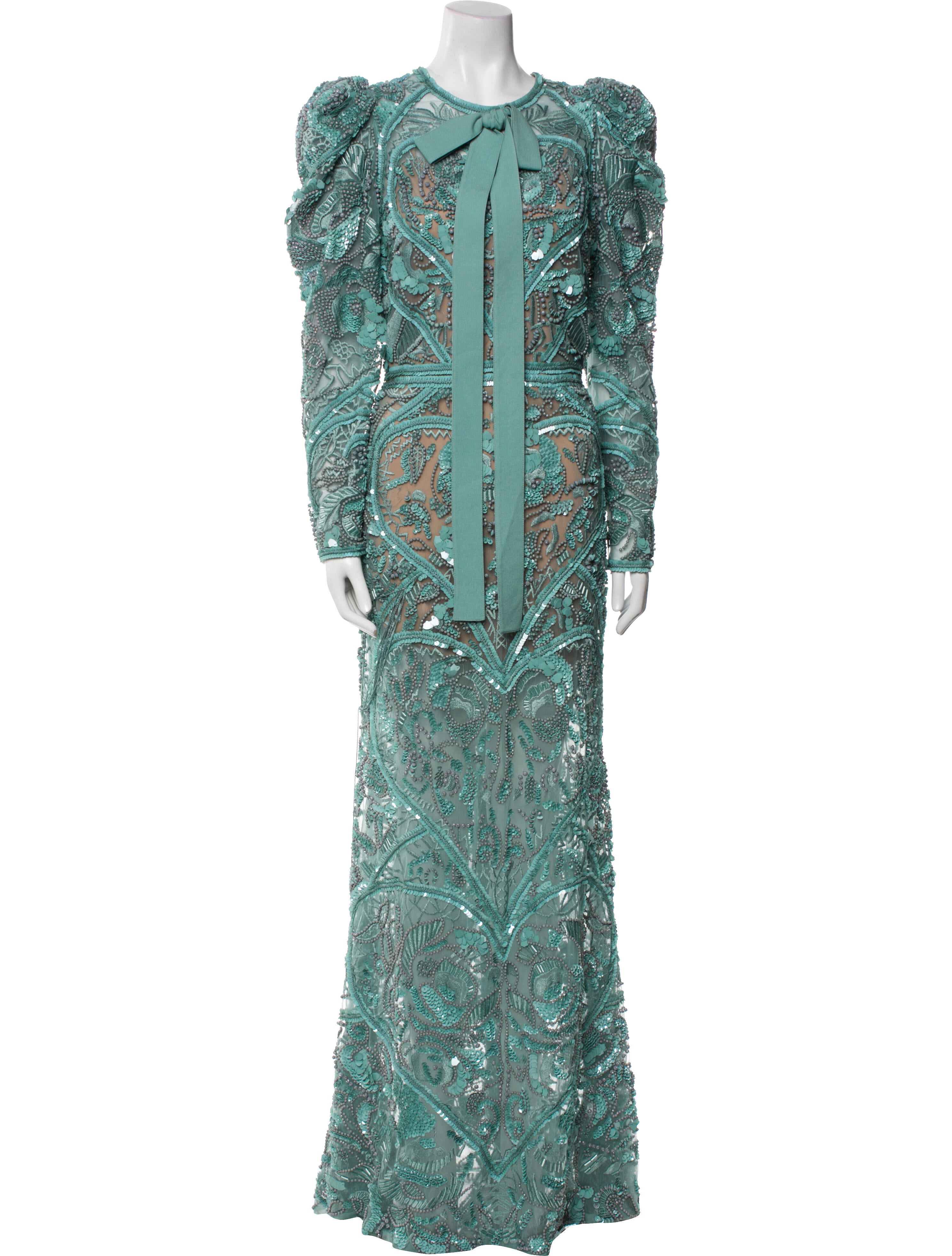 Elie Saab Patterned Long Dress