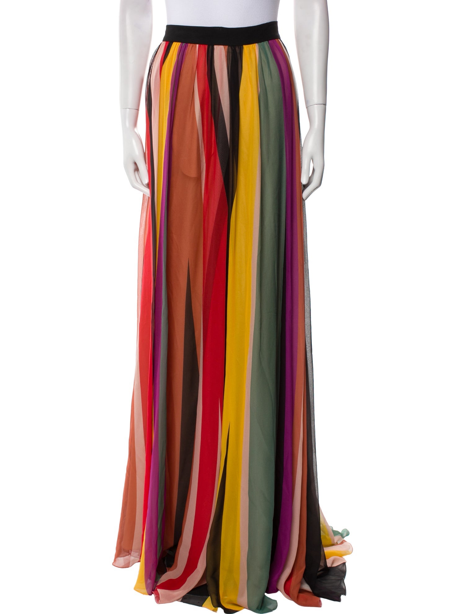 Elie Saab Silk Long Skirt