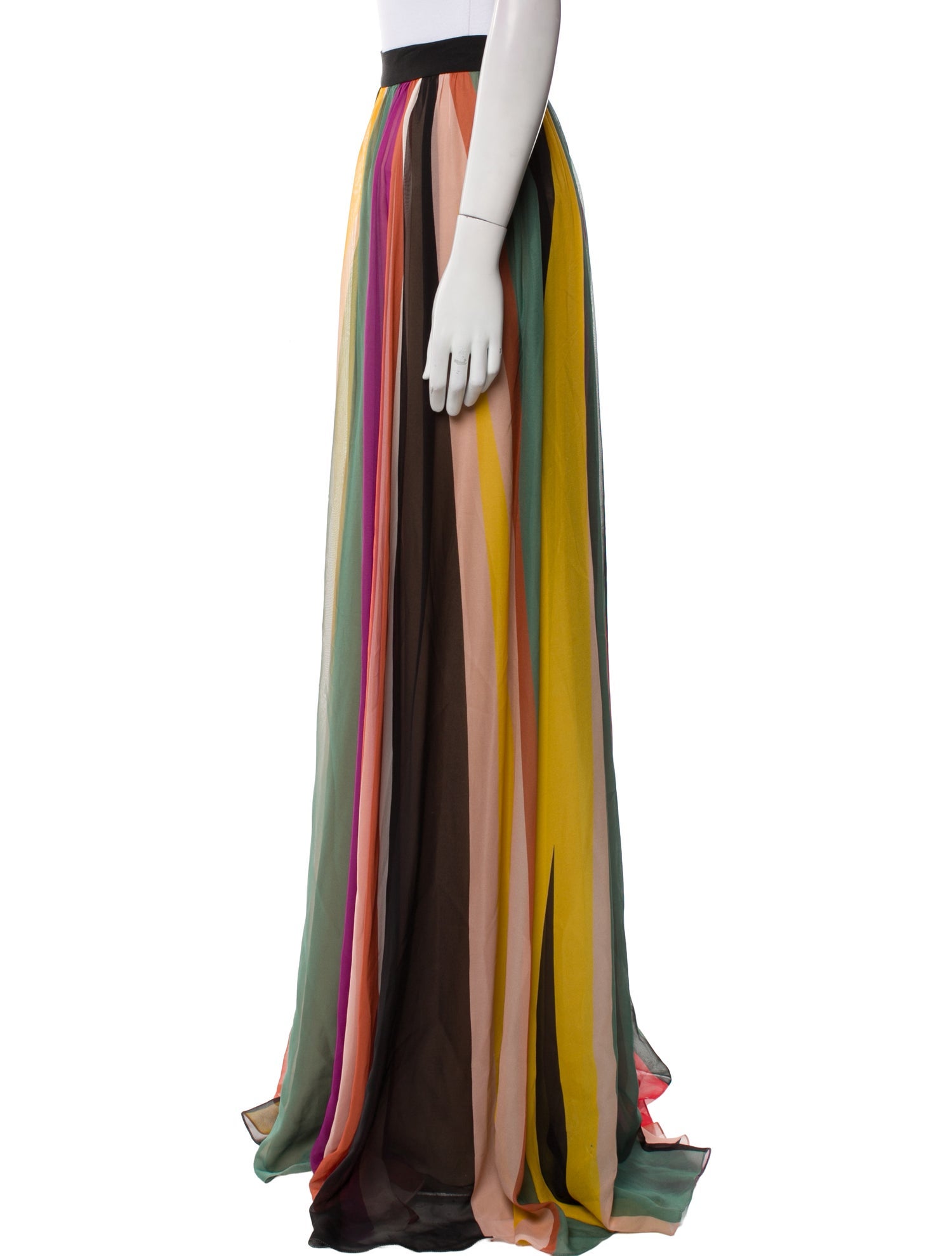 Elie Saab Silk Long Skirt