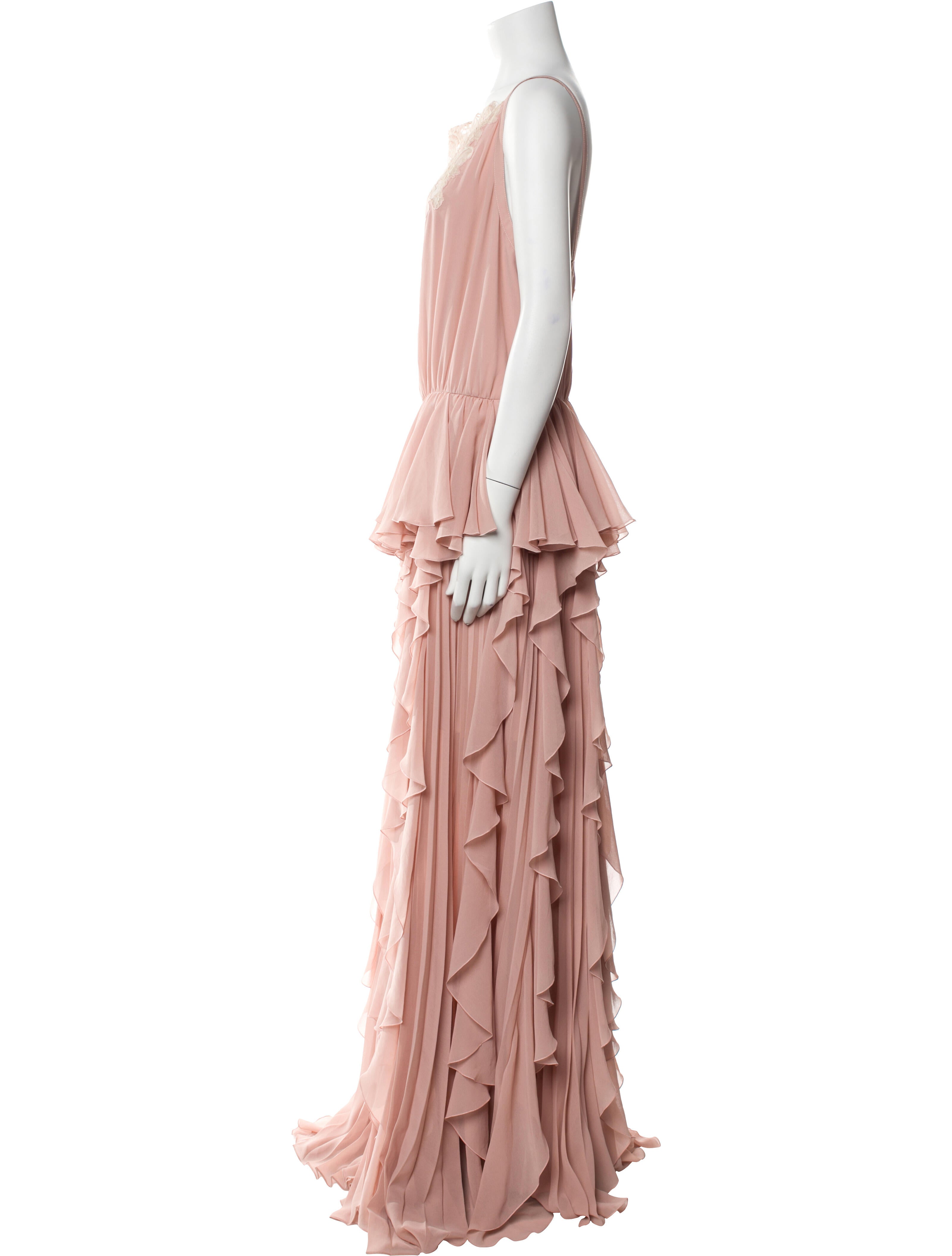 Elie Saab Square Neckline Long Dress