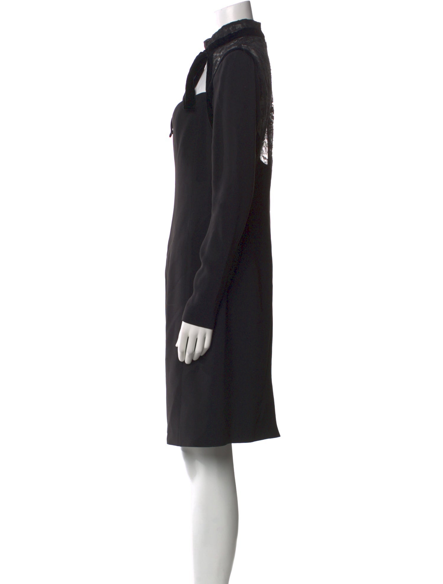 Elie Saab Mock Neck Knee-Length Dress