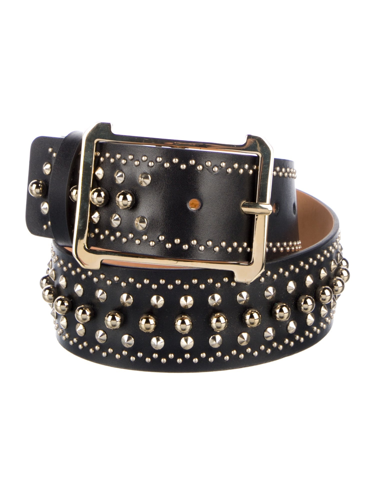 Elie Saab Leather Studded Accents Belt
