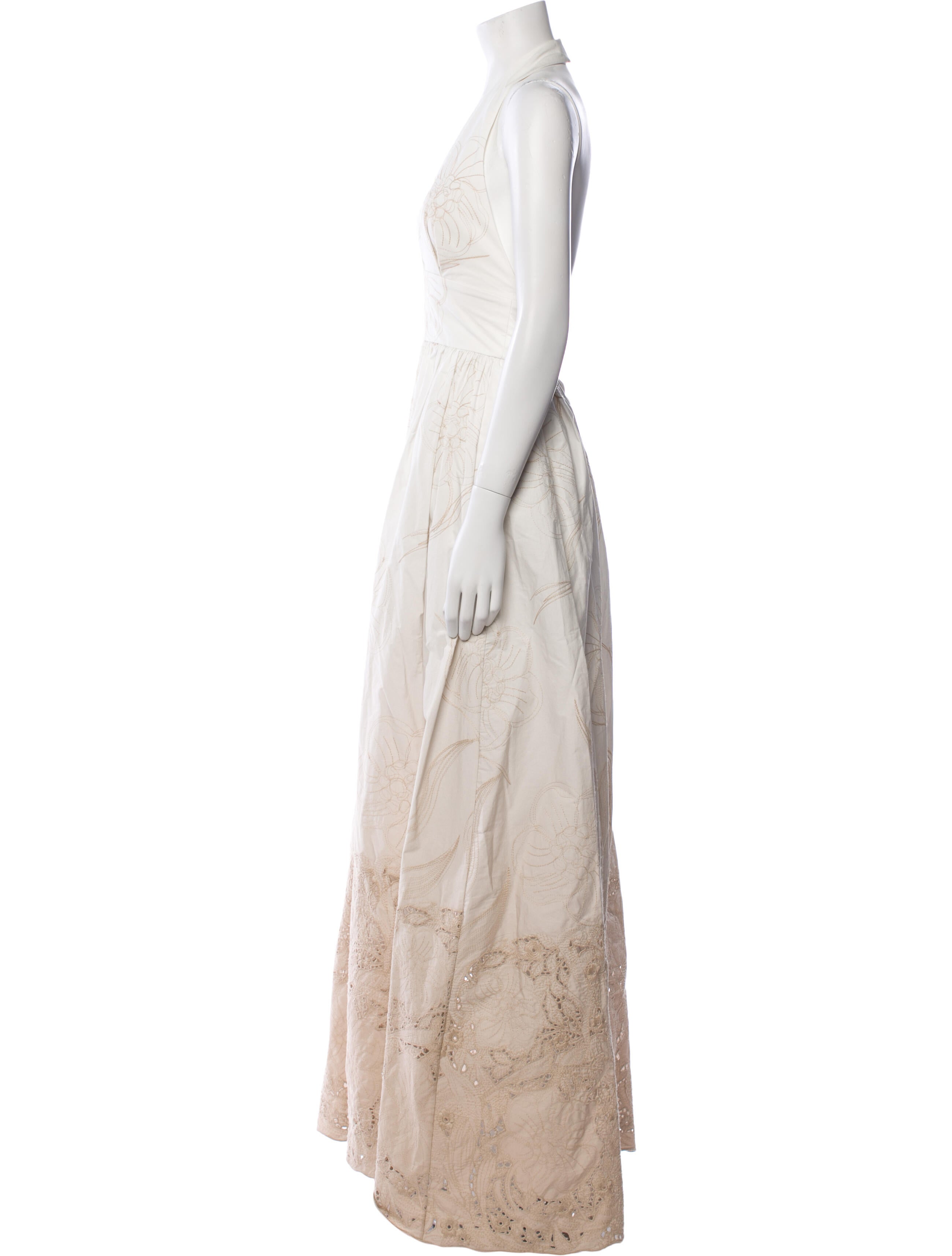 Elie Saab Printed Long Dress