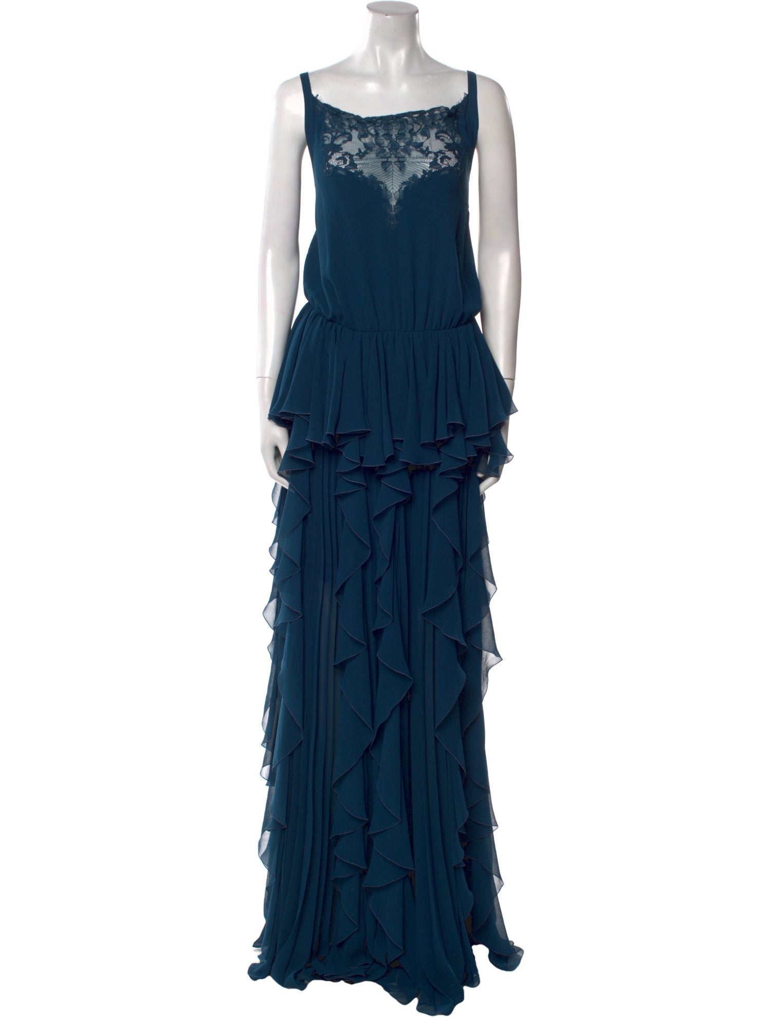 Elie Saab Square Neckline Long Dress