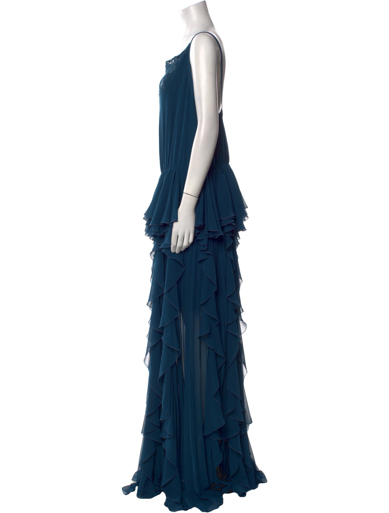 Elie Saab Square Neckline Long Dress