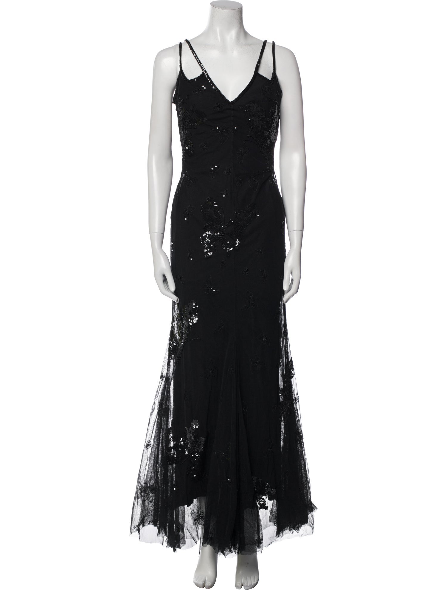 Elie Saab V-Neck Long Dress