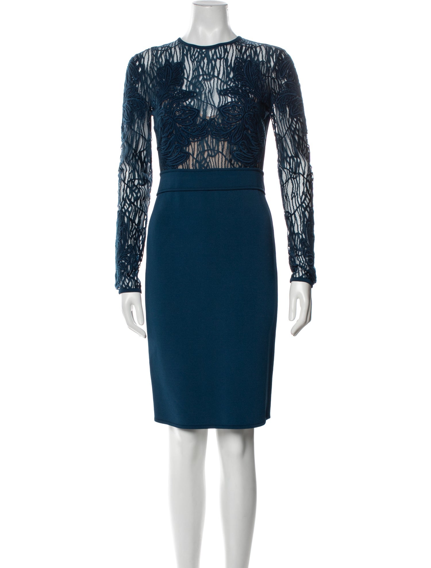 Elie Saab Crew Neck Knee-Length Dress