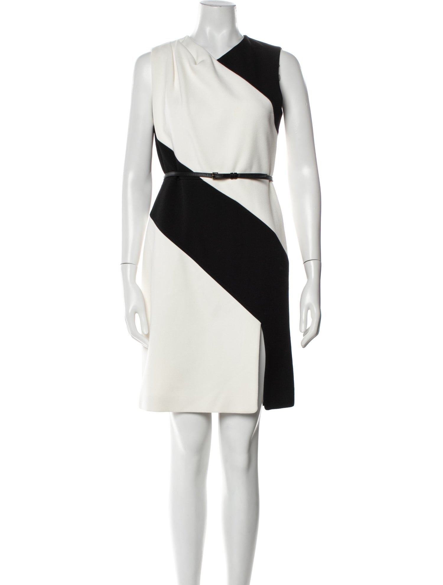 Elie Saab Colorblock Pattern Knee-Length Dress